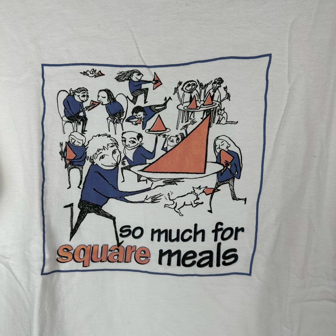 Fruit Of The Loom × Vintage Vintage 90s So Much For Square Meals Humor Art Large T-shirt Size US L / EU 52-54 / 3 - 5 Thumbnail