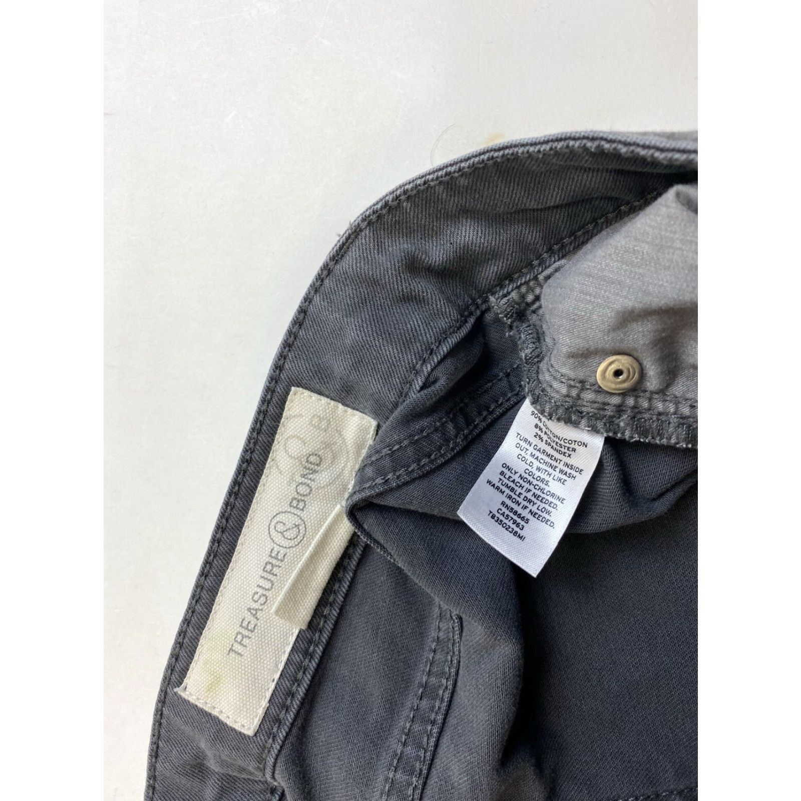 Treasure & Bond Treasure & Bond Jeans Womens Size 27 Gray Distressed Skinny Regular Women Size 27" / US 4 / IT 40 - 3 Thumbnail