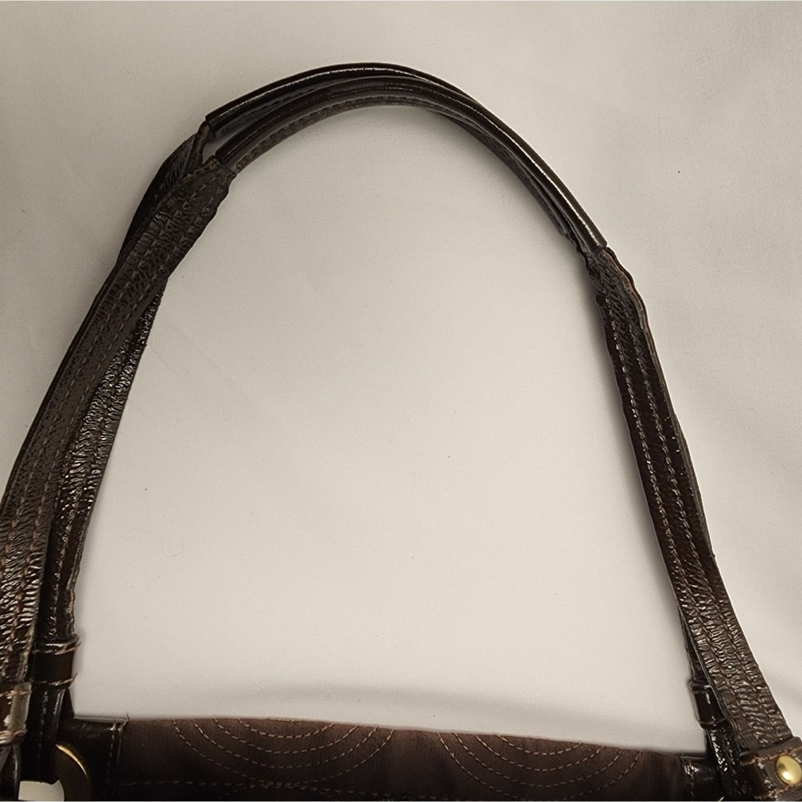 Coach Coach purple satin and enamel Brown Tote Bag J0973 Size ONE SIZE - 4 Thumbnail