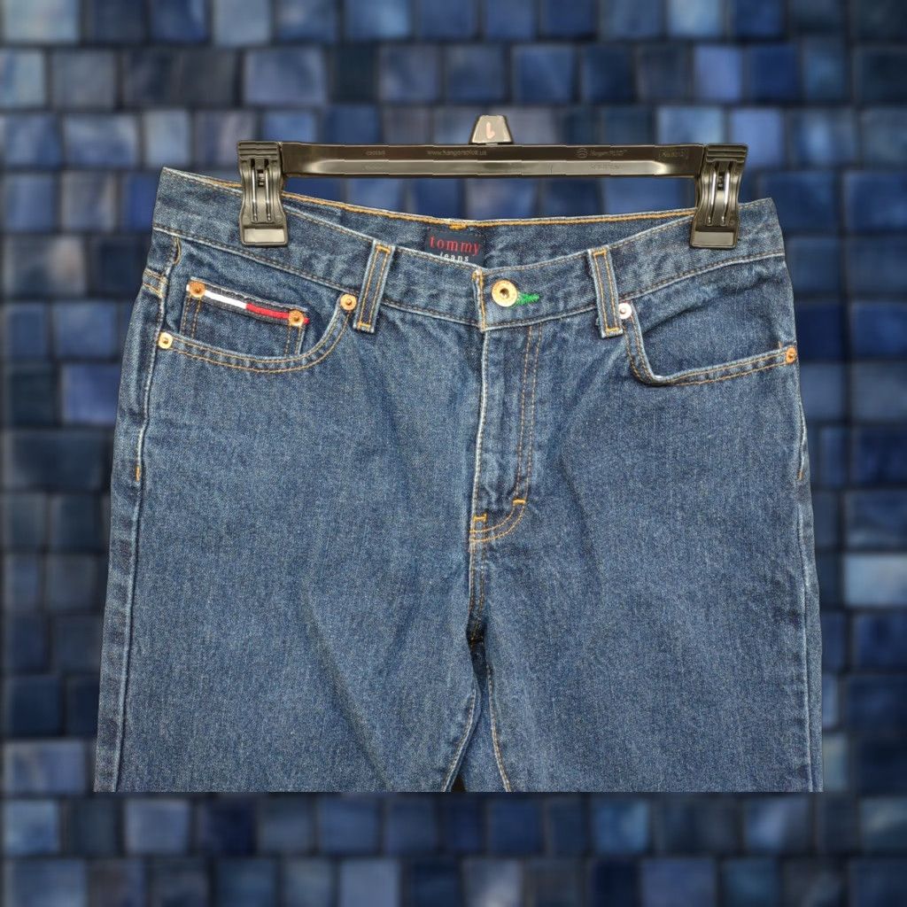 Vintage VINTAGE Tommy Jeans Size 7/32 Straight Leg Mid Rise 100% Cotton Pants Blue Womens Jeans 90s Street Size 28" / US 6 / IT 42 - 1 Thumbnail