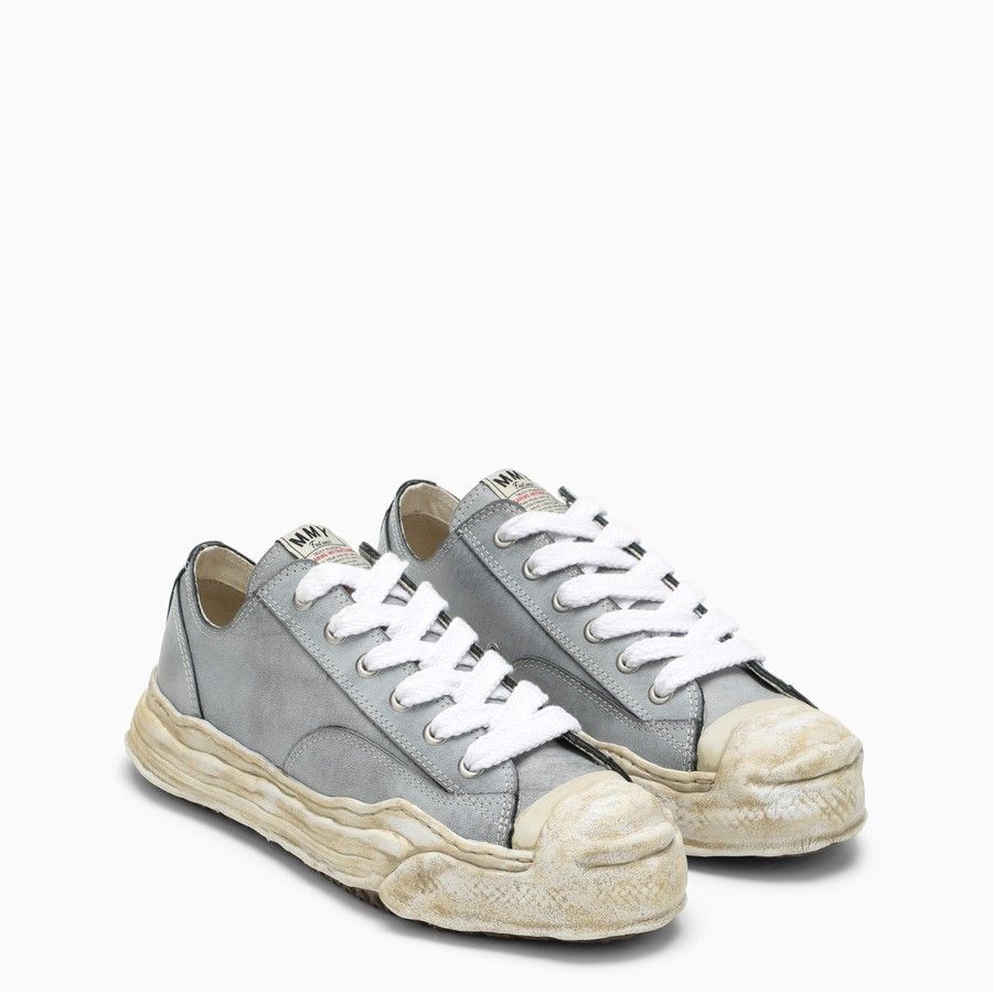 Maison MIHARA YASUHIRO o1d2blof0424 Leather Low-Top Trainers in Grey Size US 11 / EU 44 - 2 Thumbnail