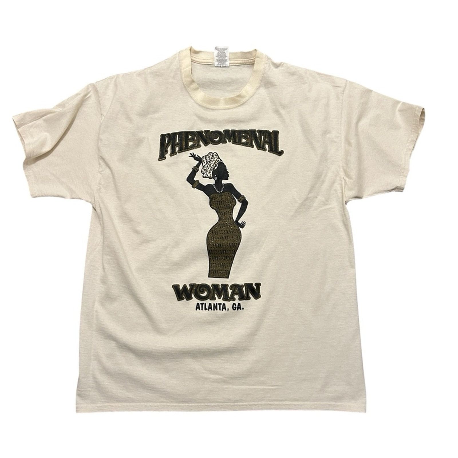 Jerzees 2000s Vintage Black History Phenomenal Woman Graphic Tee Size L / US 10 / IT 46 - 1 Thumbnail