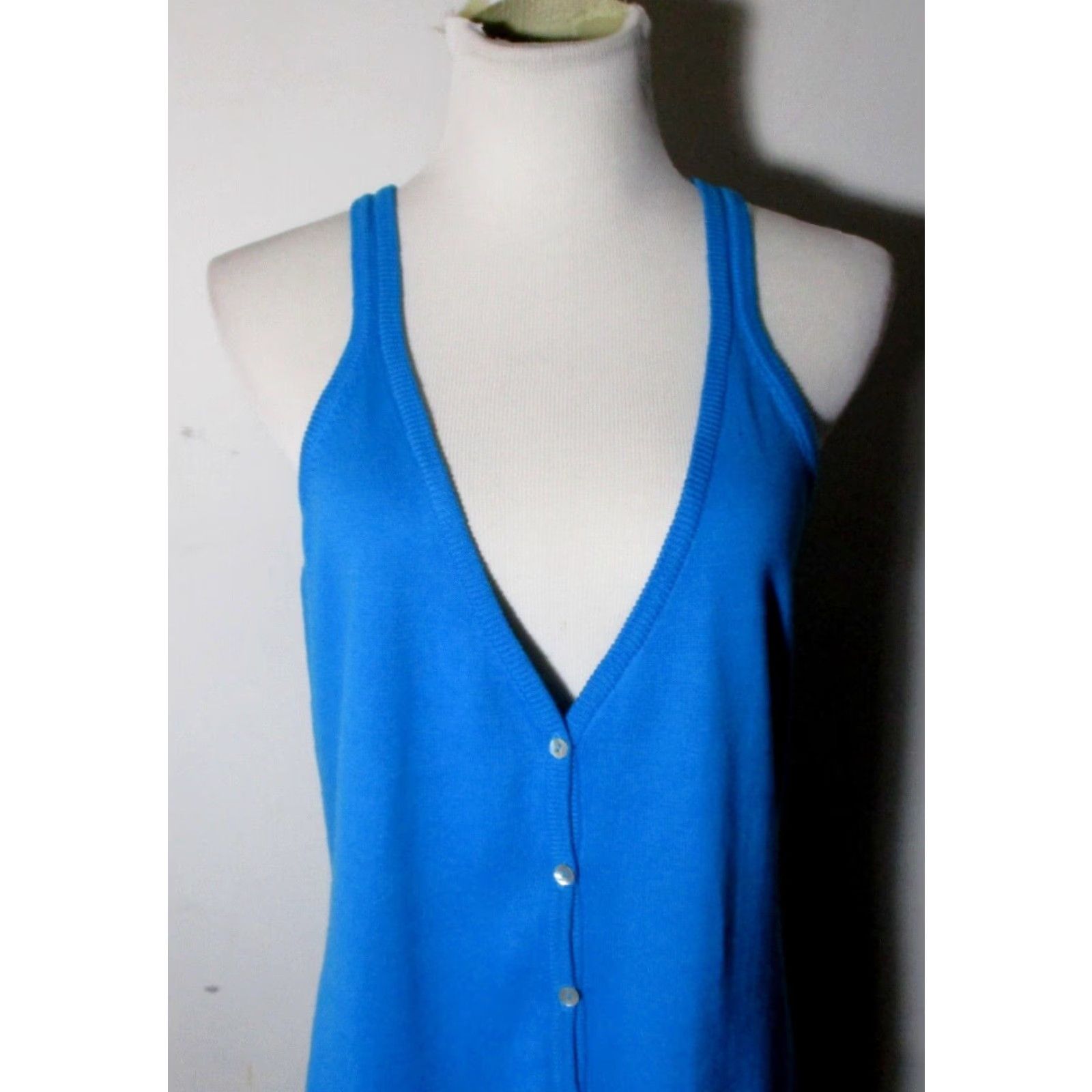 Tom Tailor TOM TAILOR Blue Sleeveless Cardigan Tank Sweater Vest Women's Size L NWT Size L / US 10 / IT 46 - 2 Thumbnail