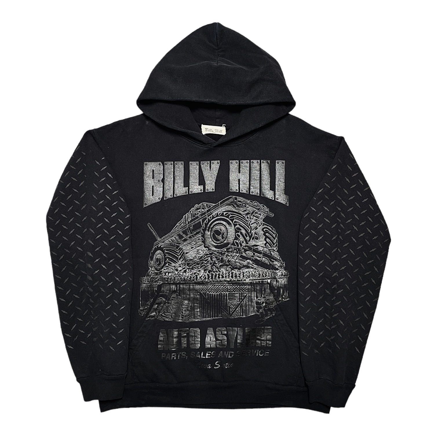 Image of Billy Hill Auto Asylum Hooded Sweatshirt Black, Men's (Size XL)