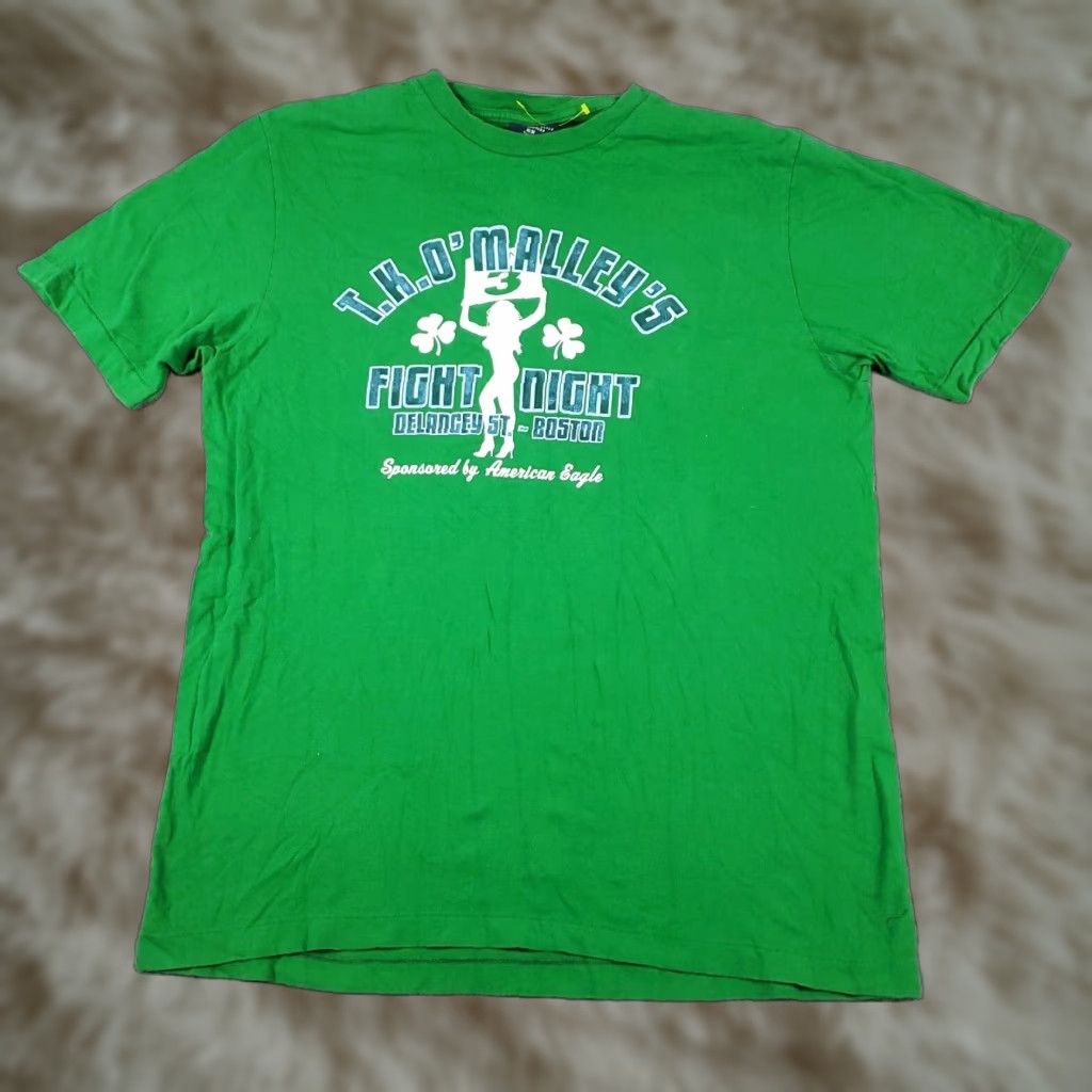 American Eagle Outfitters American Eagle Outfitters T Shirt Mens M Green Casual Short Sleeve Crew Neck Graphic Logo Modern Classic Sports All Seasons Mens Size US M / EU 48-50 / 2 - 1 Thumbnail