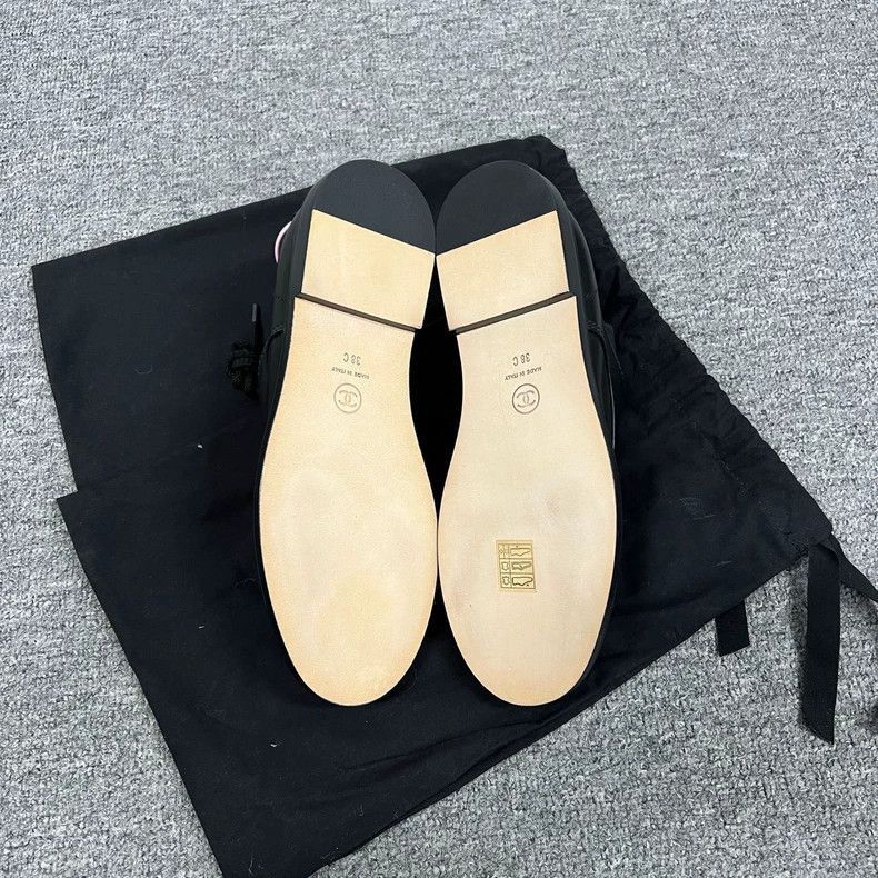Chanel chanel black leather loafers with double C Size US 7.5 / EU 40-41 - 6 Thumbnail