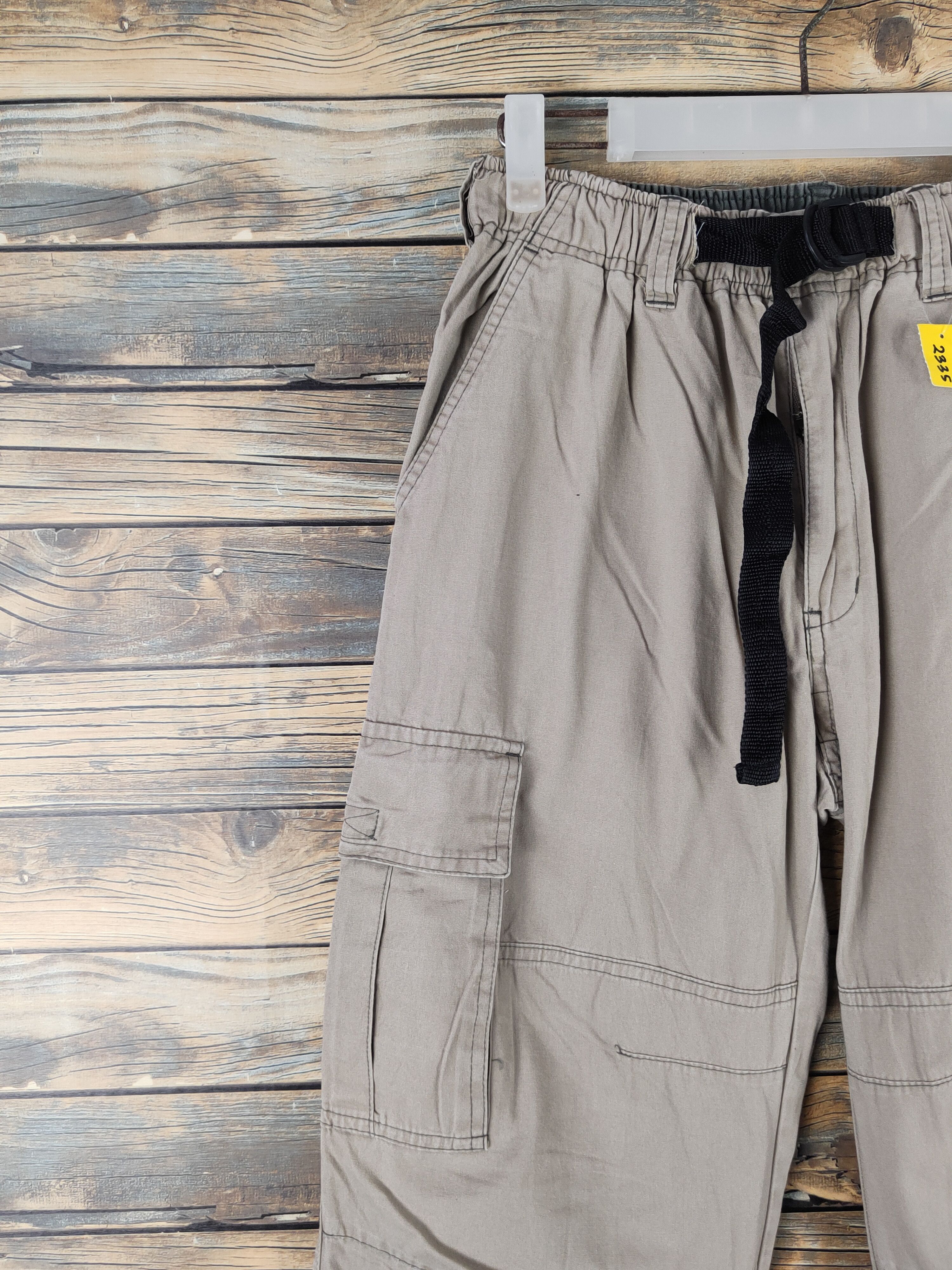 Japanese Brand DL Japanese Brand Beige Multipocket Cargo Pants #2335 Size US 31 - 3 Thumbnail