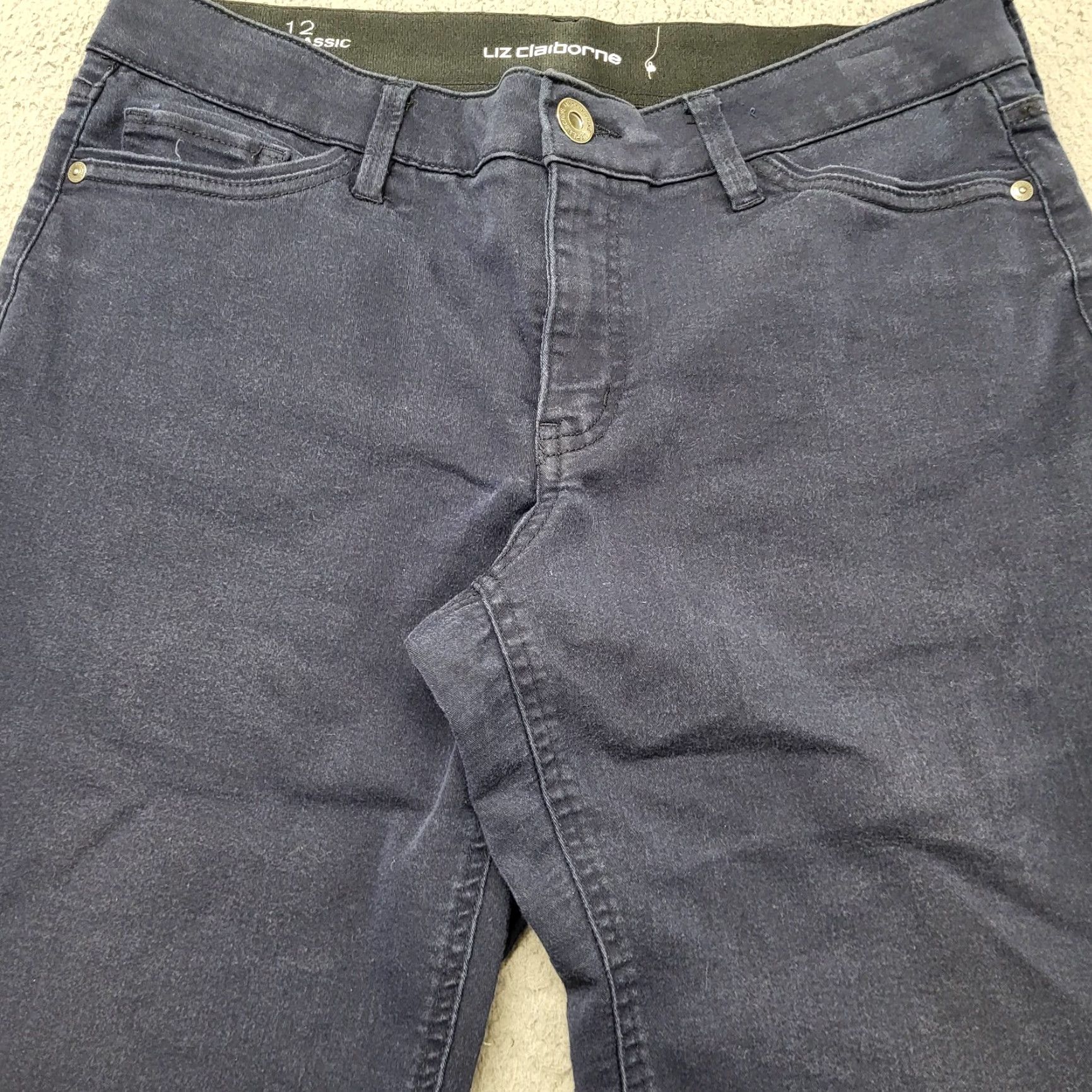 Liz Claiborne Liz Claiborne Capri Women's Size 12 Blue Denim Jeans Slim Leg Classic 5-Pocket Causal Prep Womens Size 34" / US 12 / IT 48 - 5 Thumbnail