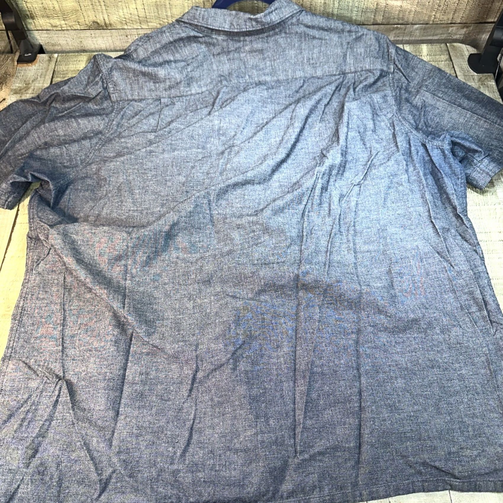Levi's Levi's Button-Up Short Sleeve Shirt 2XL Men Blue Size US 39 - 4 Thumbnail