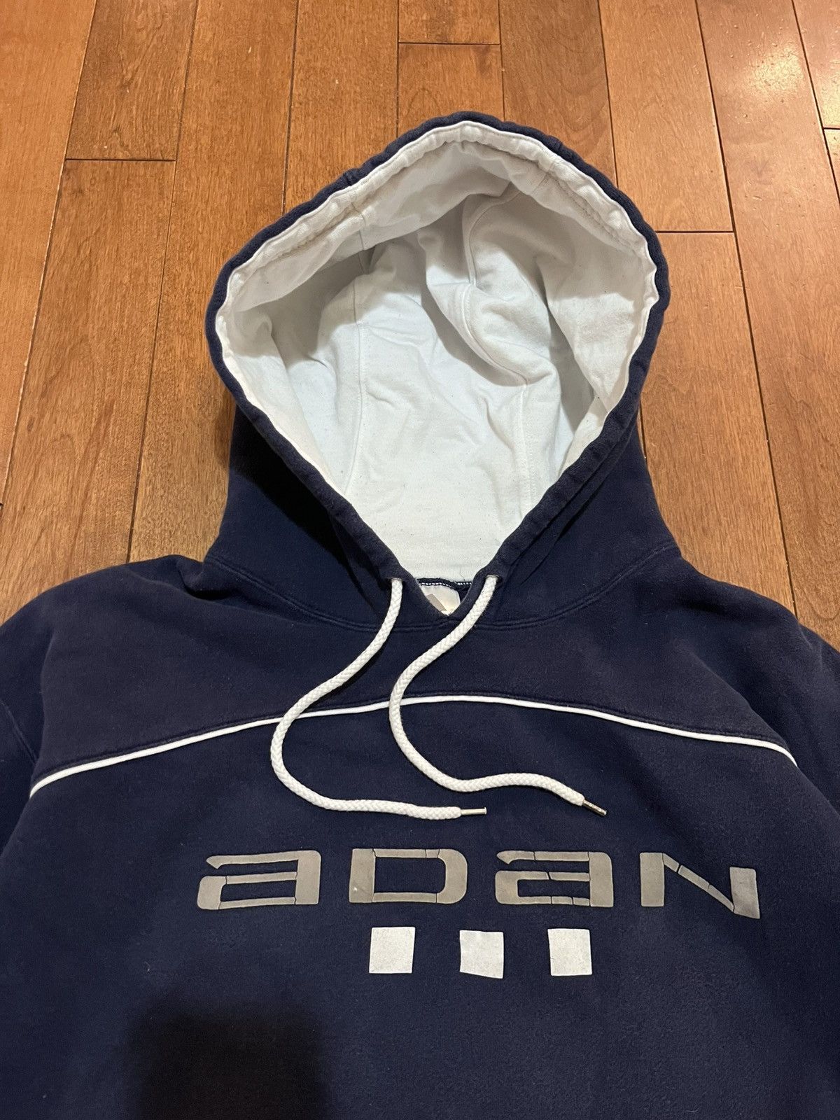Adidas Vintage y2k adidas boxy navy hoodie Size US XL / EU 56 / 4 - 1 Thumbnail