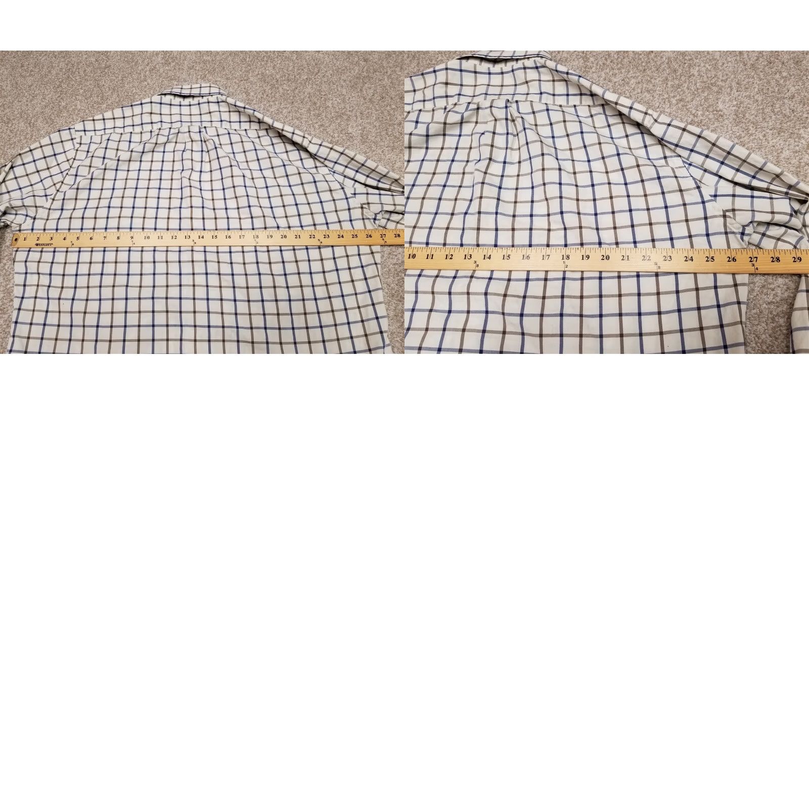 Peter Millar Peter Millar Button-Down Shirt Mens XL Blue Red Check Casual FLAWS Size US XL / EU 56 / 4 - 8 Thumbnail
