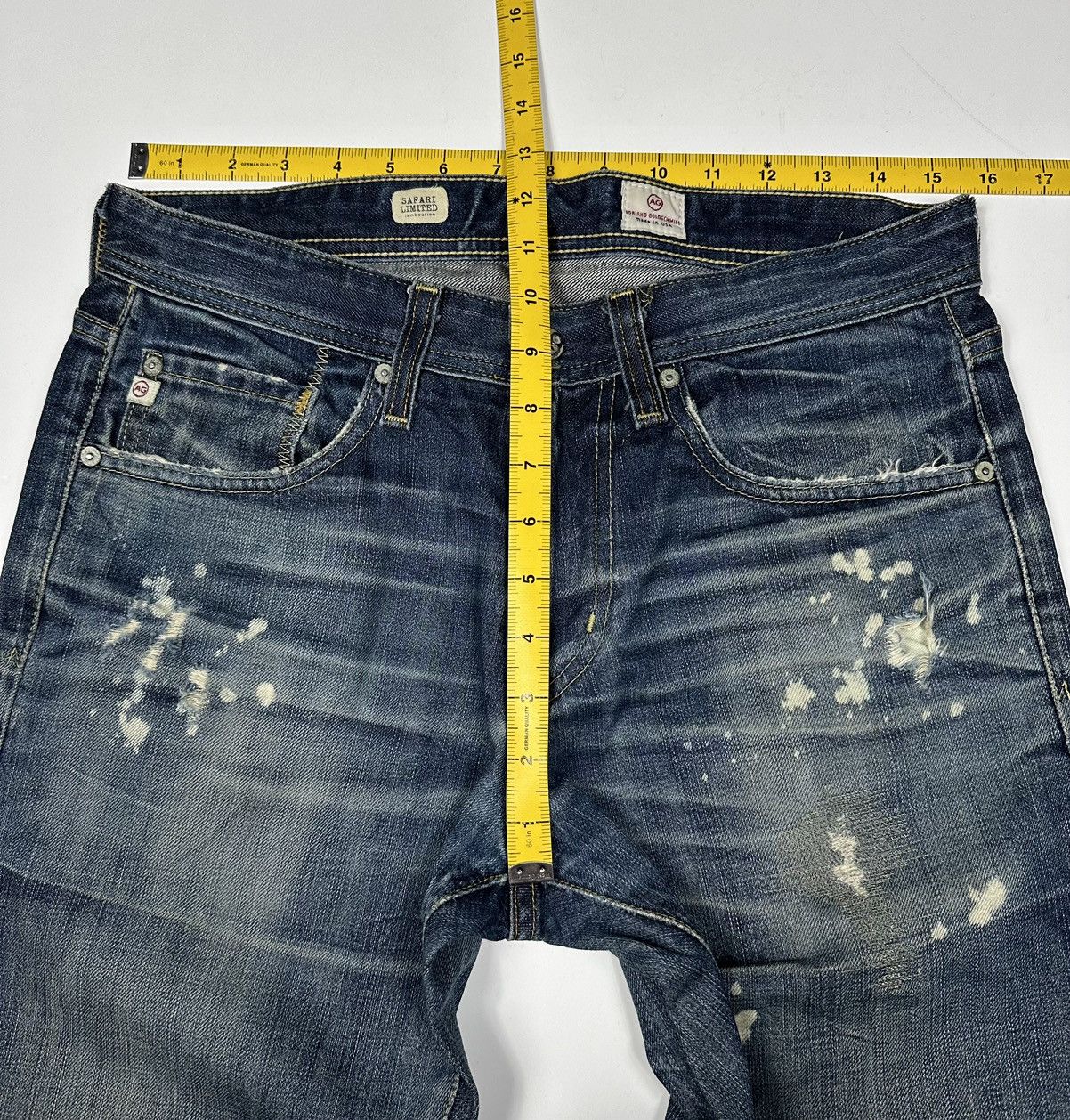 AG Adriano Goldschmied Adriano Goldschmied Safari Limited Tambourined Denim Jeans Size US 30 / EU 46 - 14 Thumbnail