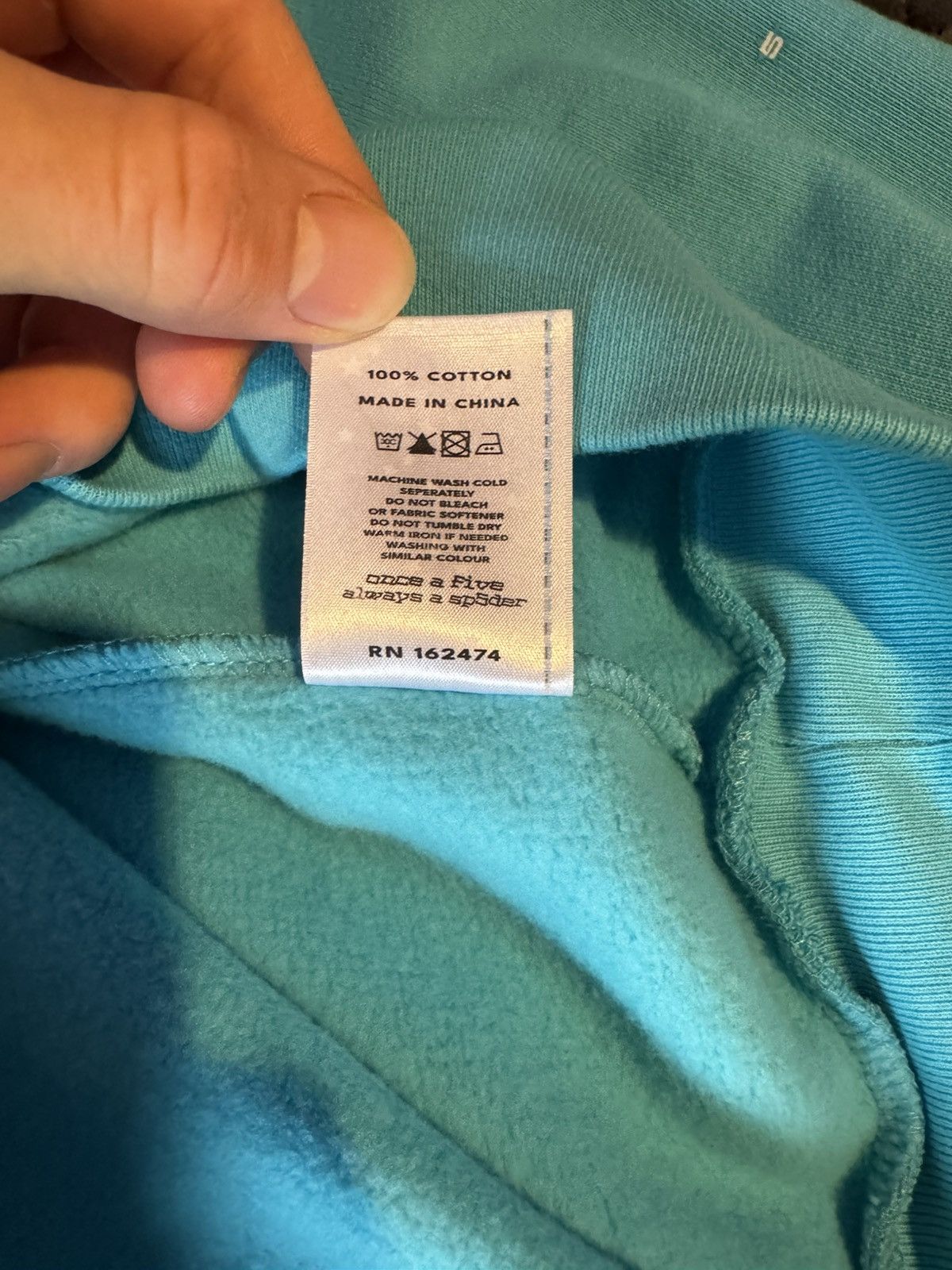 Sp5der Sp5der cyan punk v2 hoodie Size US M / EU 48-50 / 2 - 8 Thumbnail
