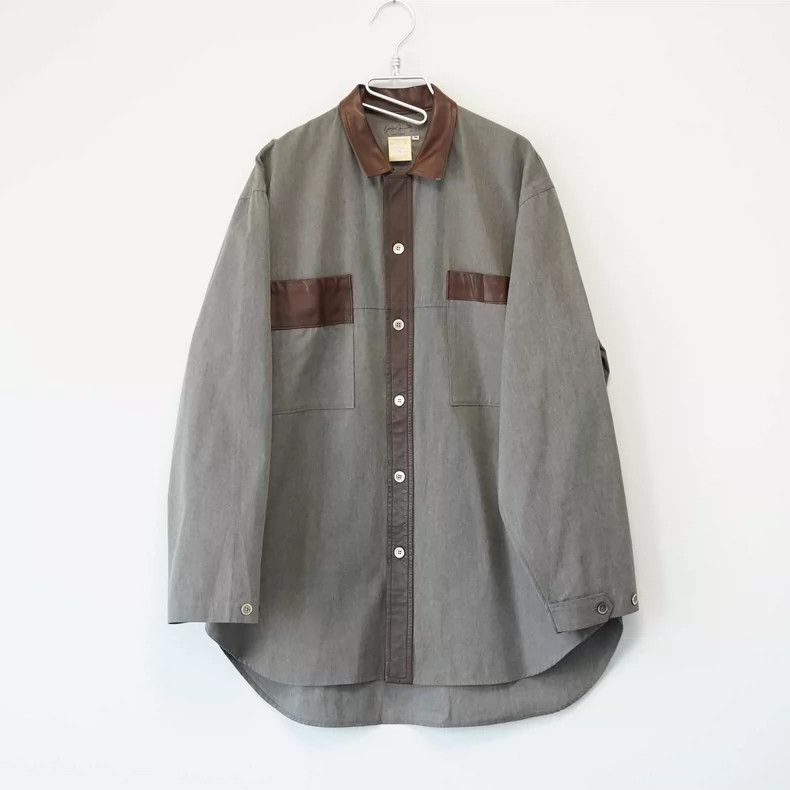 Yohji Yamamoto Yohji Yamamoto 90AW patchwork cotton shirt 2505-Nextarrow Size US M / EU 48-50 / 2 - 1 Thumbnail