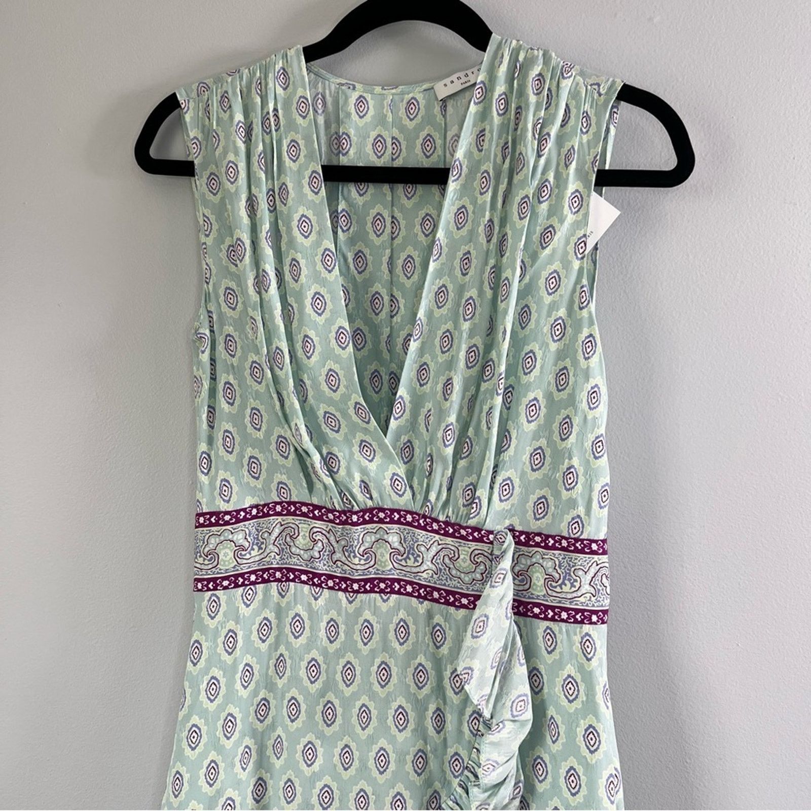 Sandro NWT Sandro Paris Ruffle Tiered Midi Dress Sleeveless Size S / US 4 / IT 40 - 4 Thumbnail