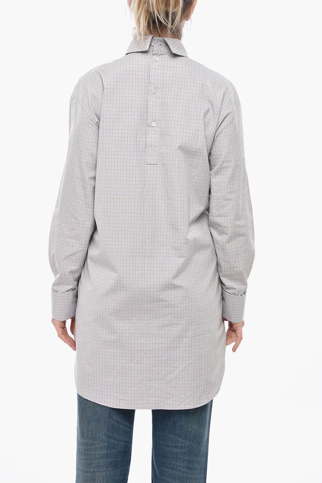 Dries Van Noten og1mm0426 Cotton Blouse in Grey Size S / US 4 / IT 40 - 2 Thumbnail