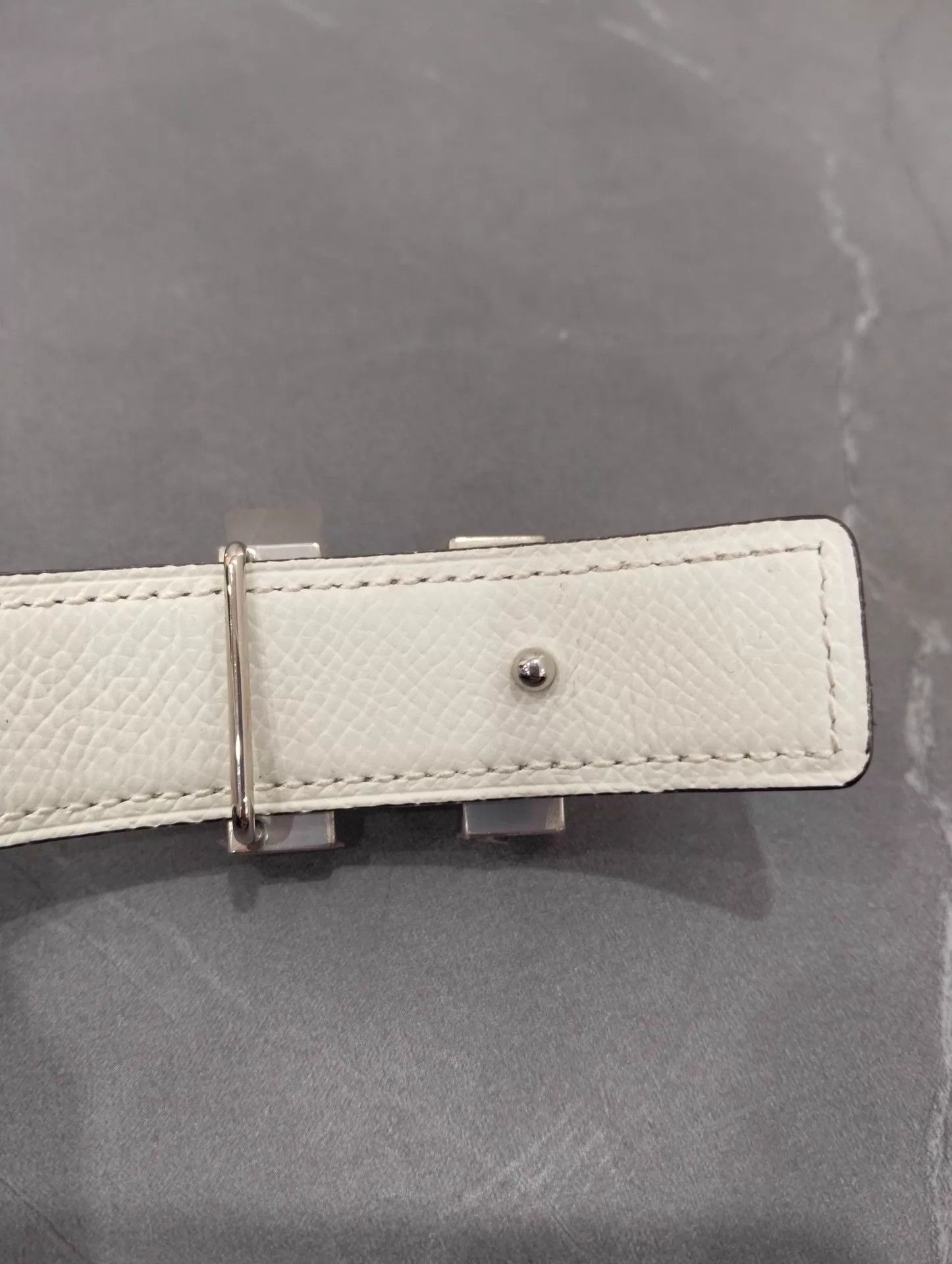 Hermes Hermes Blue & White Cowhide Belt 85cm 95 New Size ONE SIZE - 3 Thumbnail