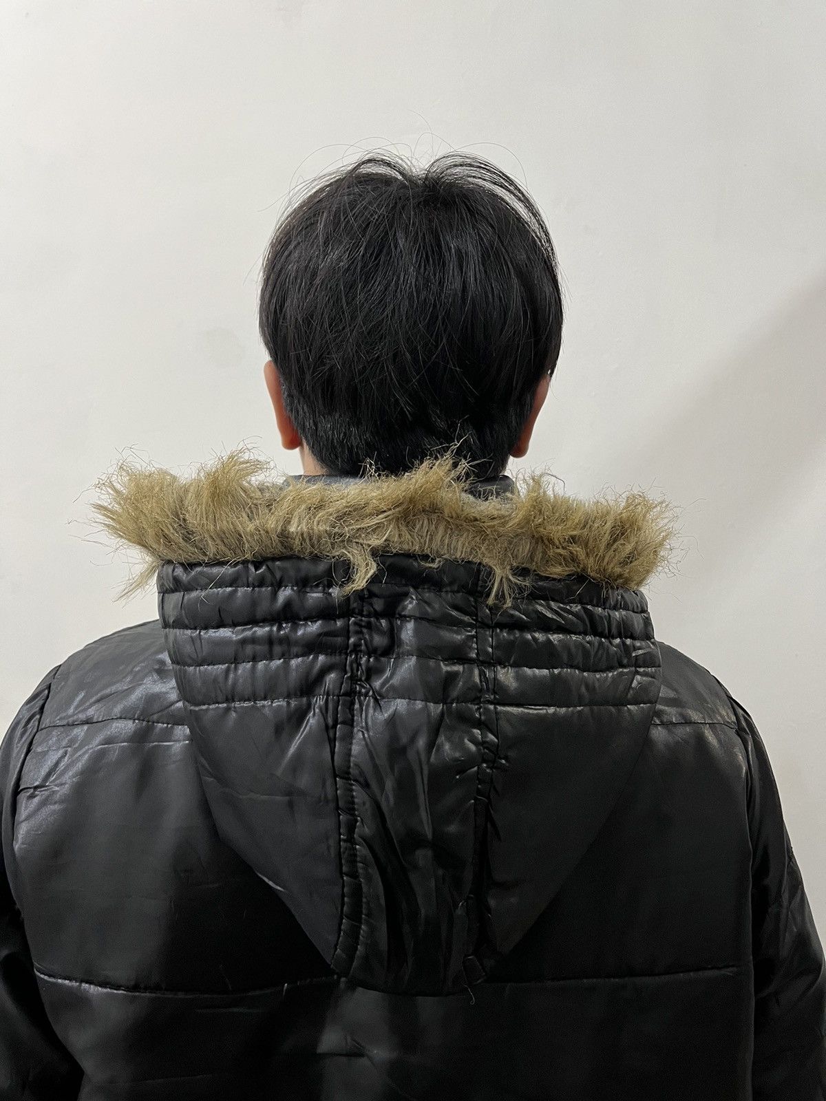 14th addiction モッズコート 黒 レザー ファー付き 14th Addiction（フォーティーンスアディクション）の「14th
