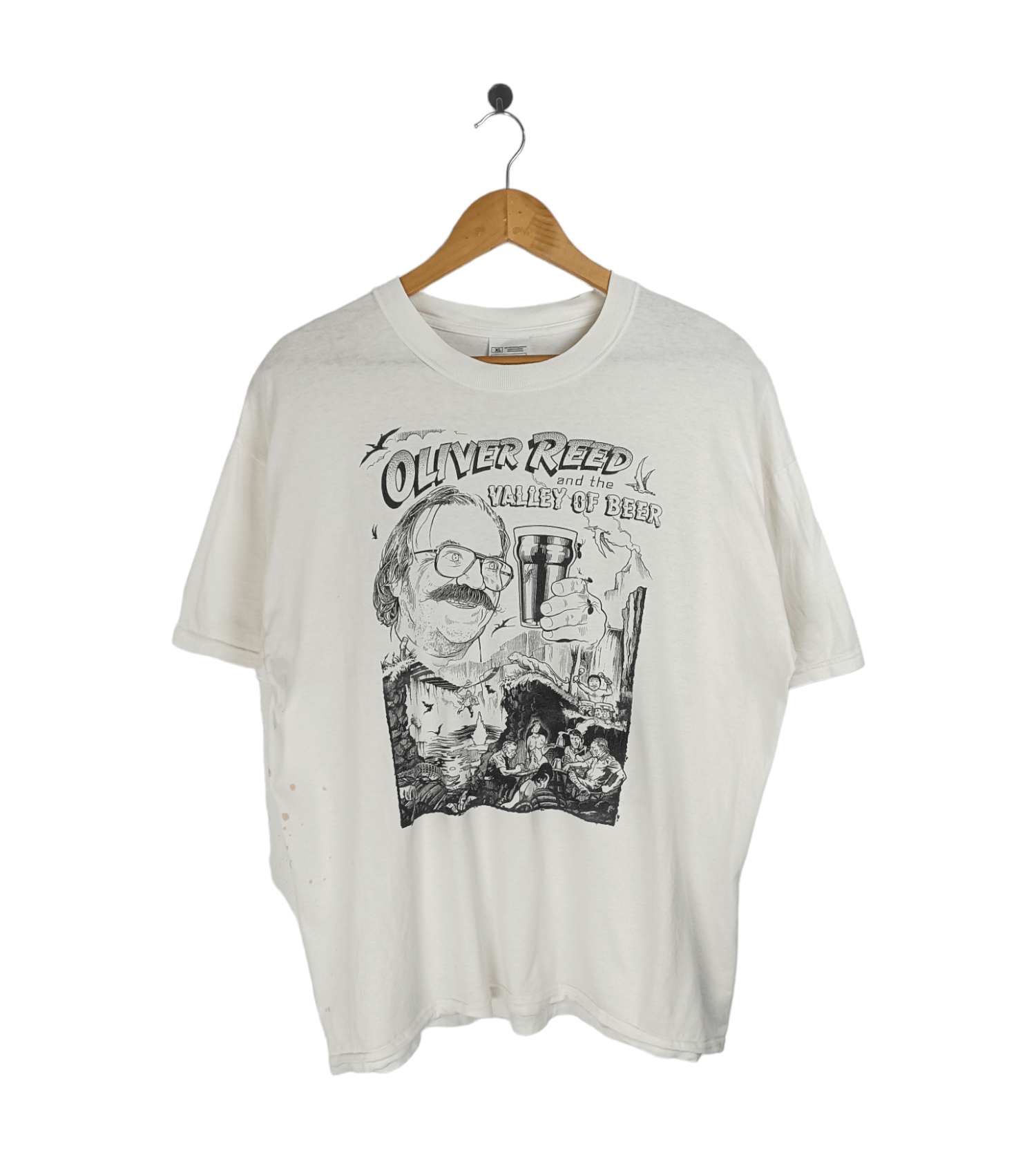 Vintage VINTAGE 90'S OLIVER REED AND THE VALLEY OF BEER HUMOR ADULT Size US XL / EU 56 / 4 - 1 Thumbnail