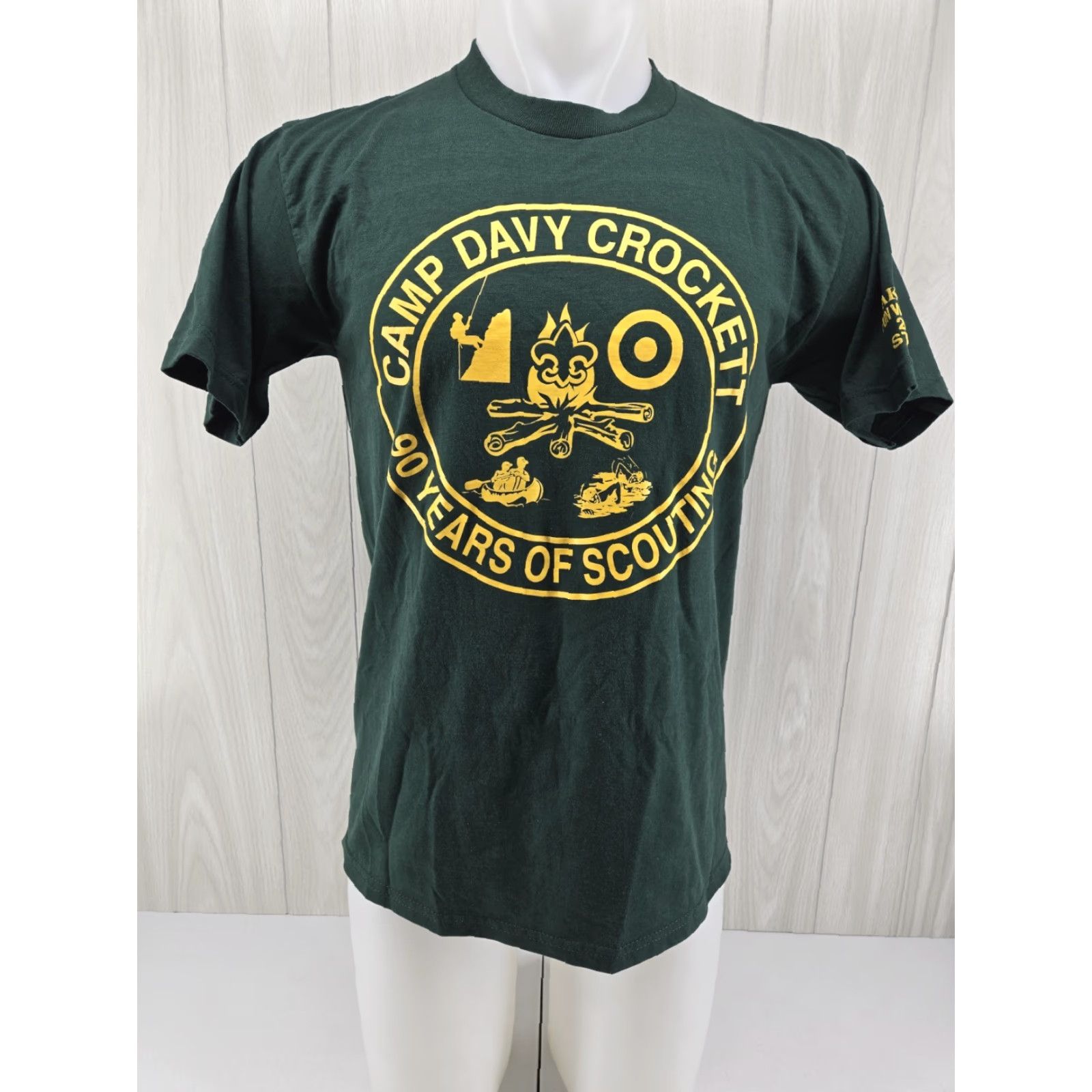 Jerzees VINTAGE Camp Davy Crockett Camp T-Shirt Size Medium BSA Boy Scouts STAFF 2000 Mens Shirt Green 90s Size US M / EU 48-50 / 2 - 2 Thumbnail