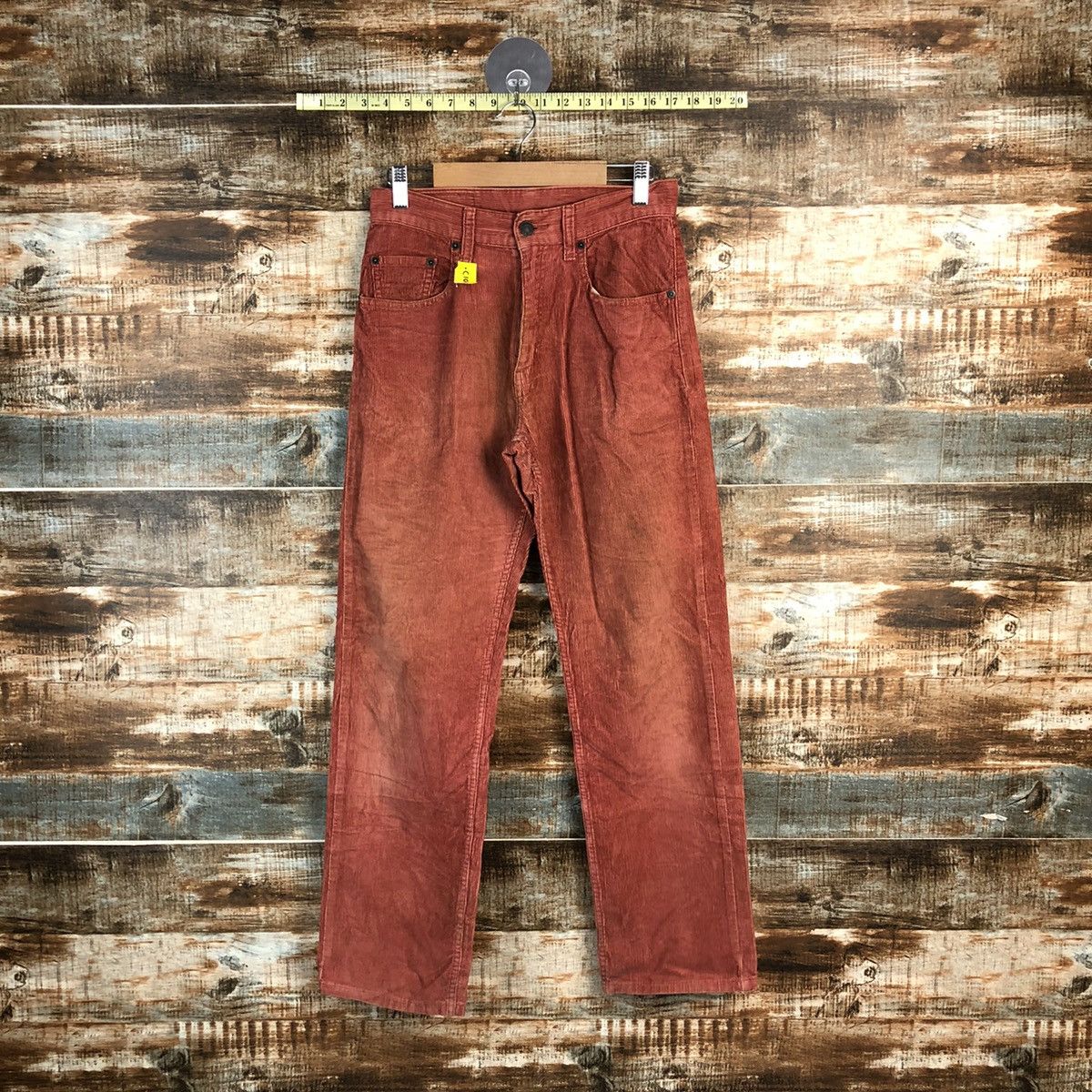 Levi's DL Levis 557 Red Corduroy vintage Pants #C101 Size US 27 - 1 Thumbnail