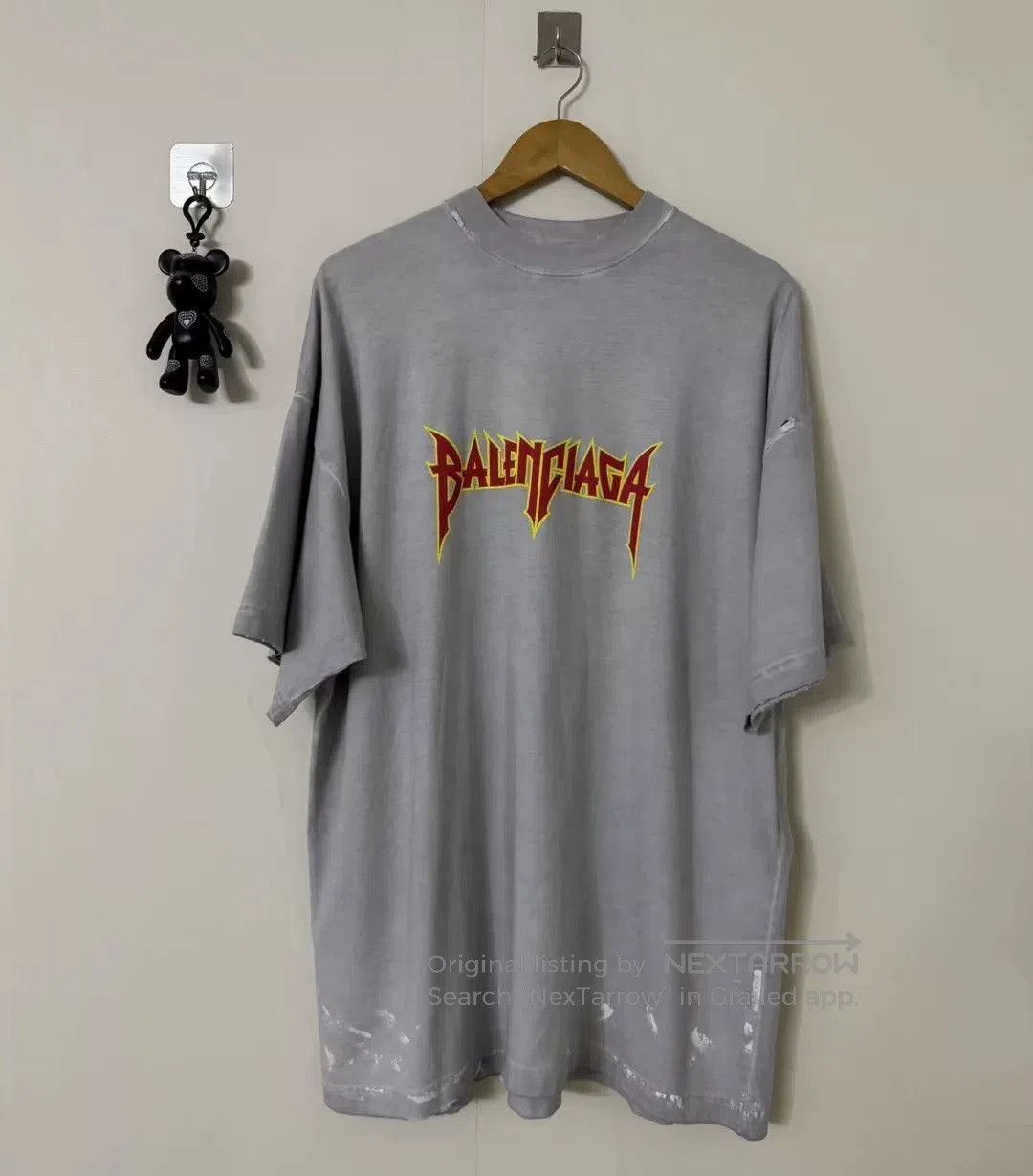 Balenciaga balenciaga gray lightning splash short sleeve. Size US M / EU 48-50 / 2 - 1 Thumbnail