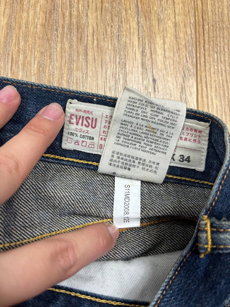 Evisu 00’s EVISU WHITE SEAGULL DAICOCK BAGGY DENIM JEANS RARE Y2K Size US 32 / EU 48 - 8 Thumbnail