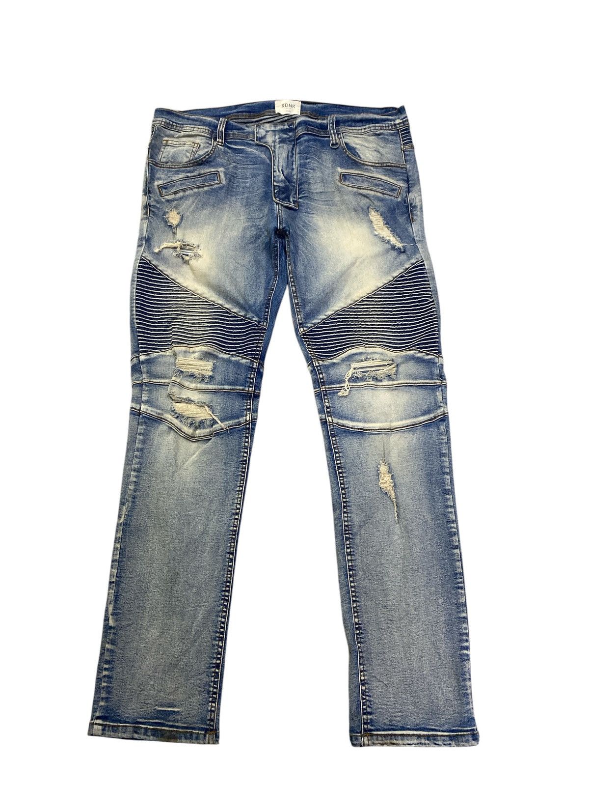 Designer Rare 11 4 14 11 Biker Denim Distressed Size US 38 / EU 54 - 1 Thumbnail