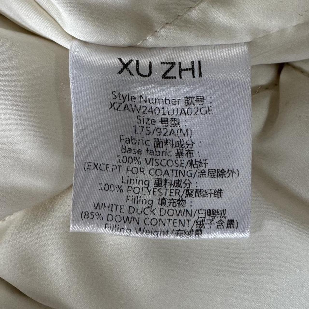 Xu Zhi Cream leather bomber jacket