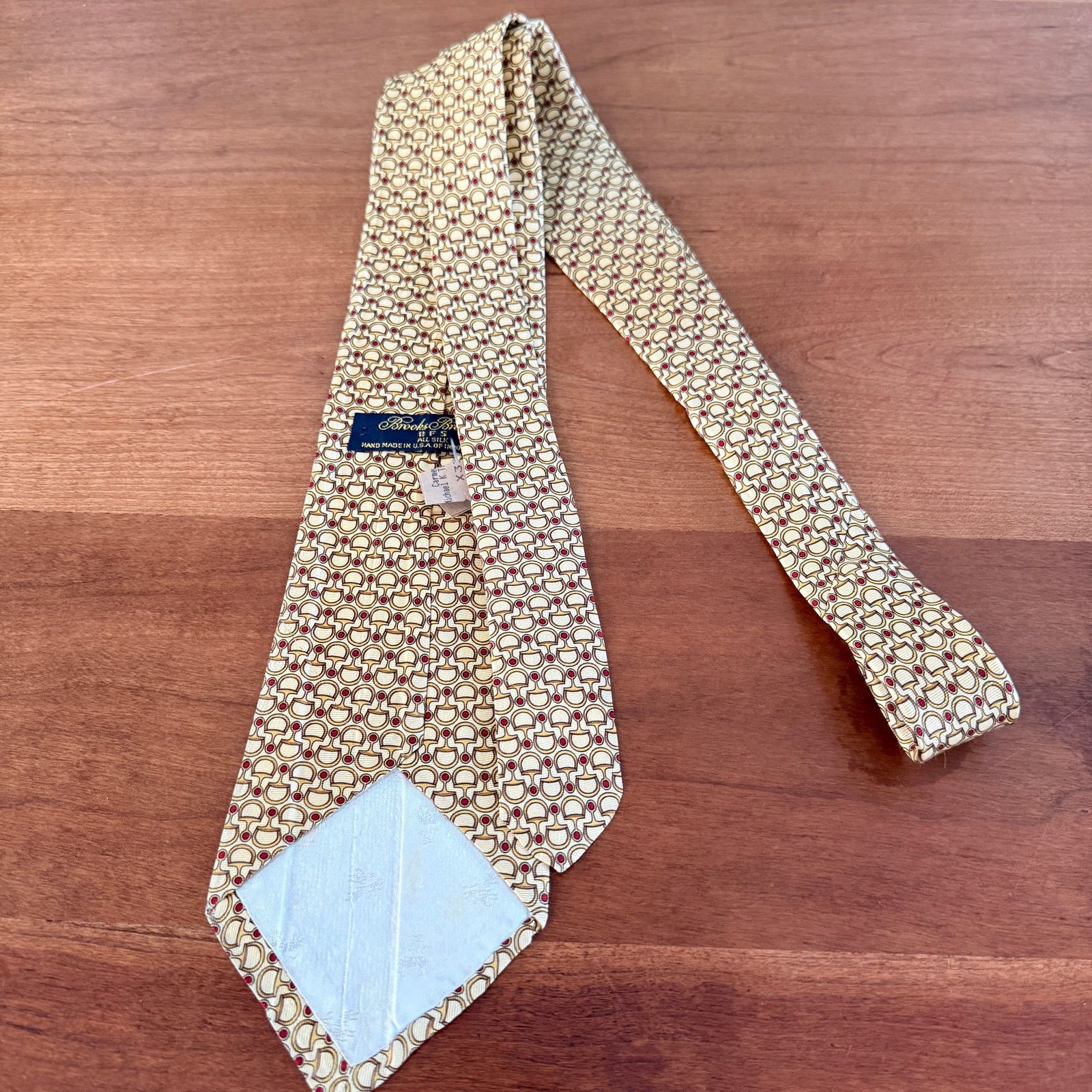Brooks Brothers Brooks Brothers Silk Horse Bit Print Tie Yellow Red Size ONE SIZE - 5 Thumbnail