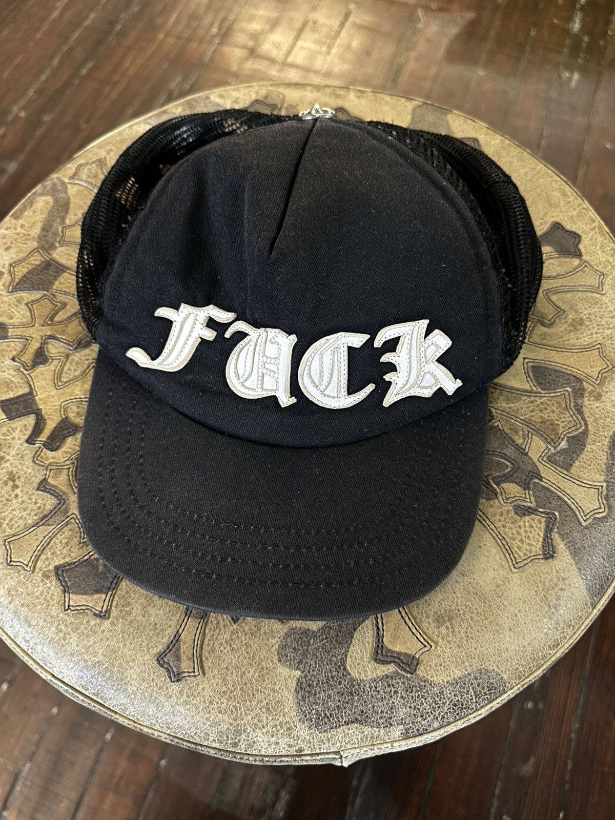 Chrome Hearts CHROME HEARTS FUCK PATCH TRUCKET HAT Size ONE SIZE - 1 Thumbnail