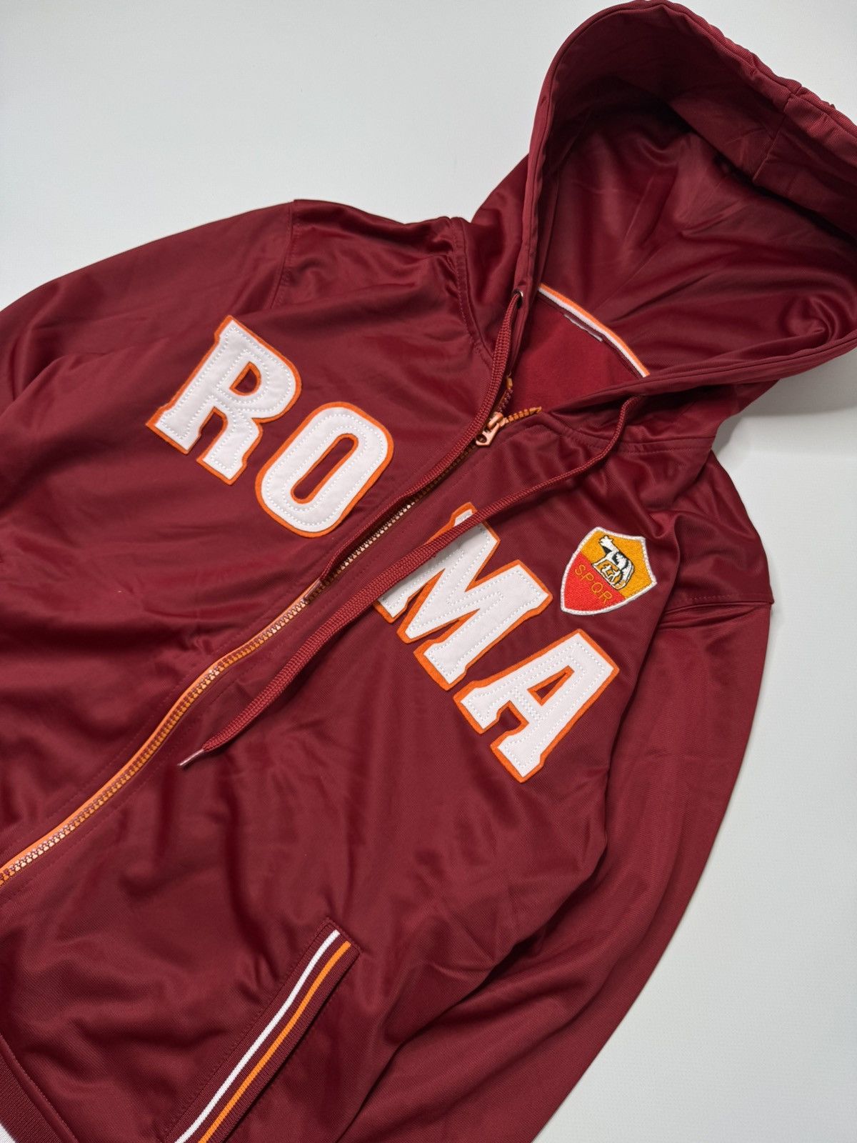 Vintage Vintage 90s AS Roma football soccer zip up hoodie blokecore Size US M / EU 48-50 / 2 - 3 Thumbnail