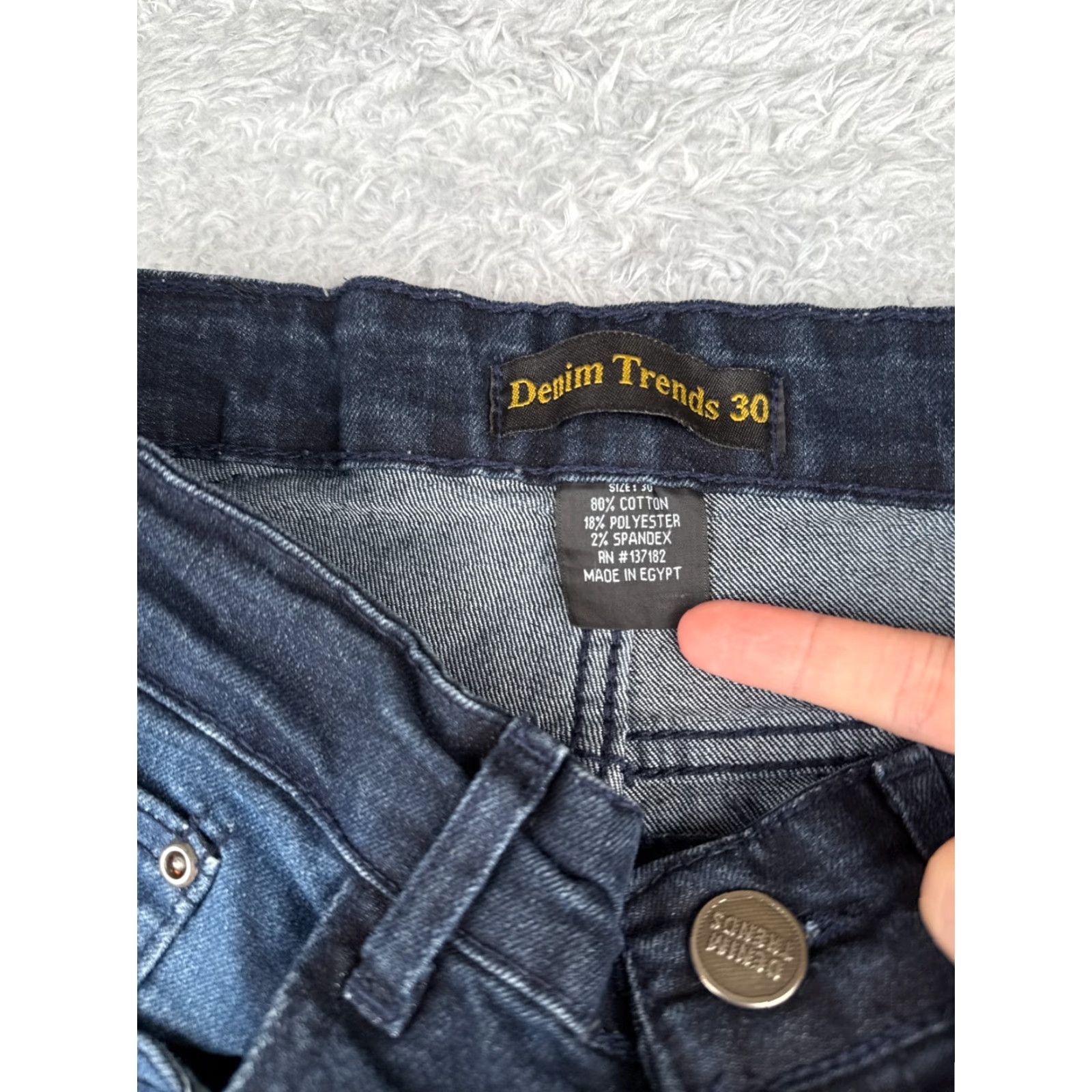 Vintage Denim Trends Jeans Womens Jeans Blue Dark Wash Mid Rise Stretch 30x30 Bootcut 5-Pocket Denim Trends Womens Boys? Size 30" / US 8 / IT 44 - 6 Thumbnail