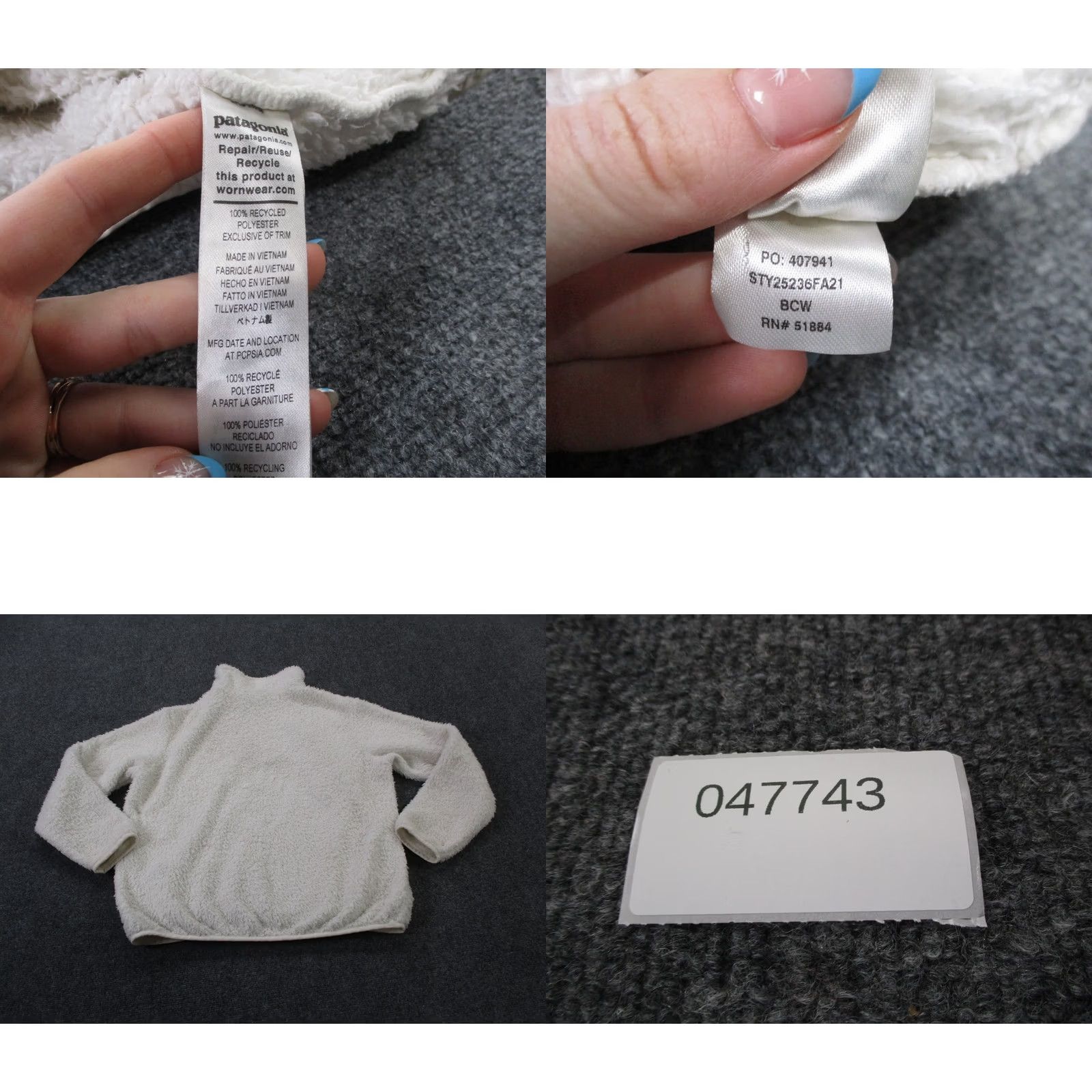 Patagonia Patagonia Jacket Womens L White Fleece 1/4 Zip Outdoor Outdoor Logo Baseball Cap? Size L / US 10 / IT 46 - 8 Thumbnail