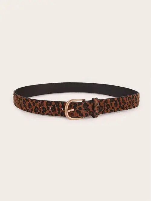 Other Makihara x Risa 2000s leopard cheetah print PU Leather belt Size 32 - 6 Thumbnail