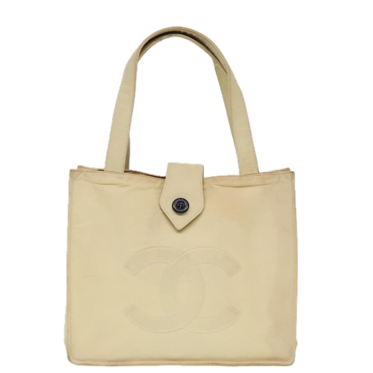 Chanel Coco Mark Beige Synthetic Handbag (Pre-Owned) Size ONE SIZE - 1 Thumbnail
