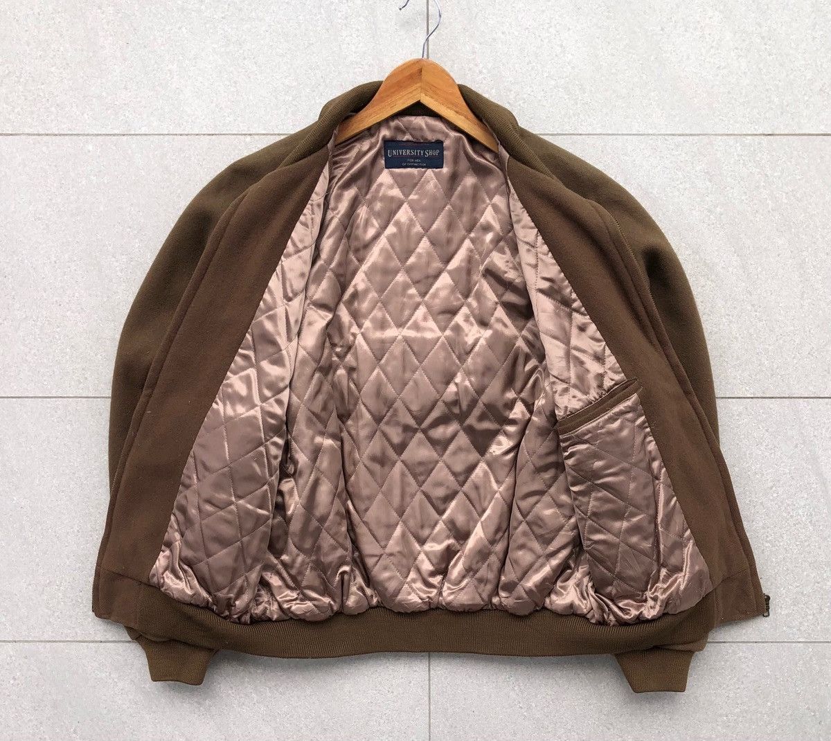 Vintage Vintage University Shop Men’s Brown Bomber Jacket Size US M / EU 48-50 / 2 - 8 Thumbnail