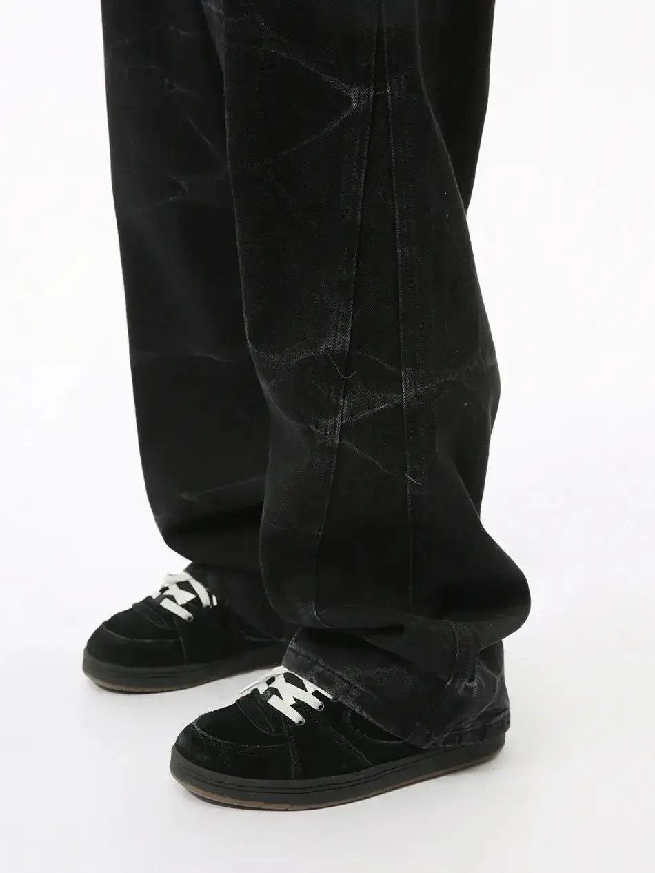 Japanese Brand Retro loose straight leg high street tie dye jeans Size US 32 / EU 48 - 2 Thumbnail