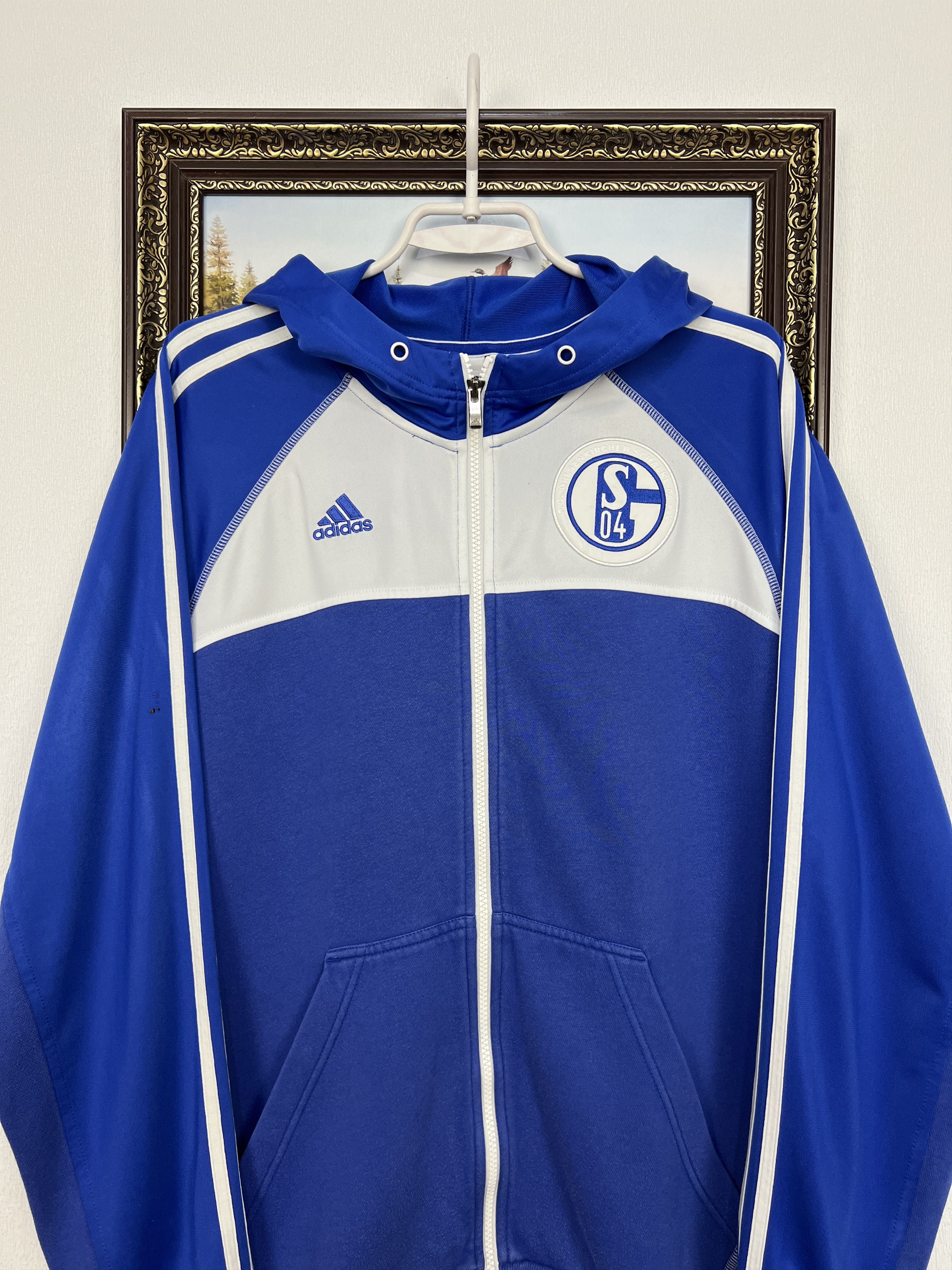 Vintage Adidas FC Schalke 04 Football Jacket Soccer Blue