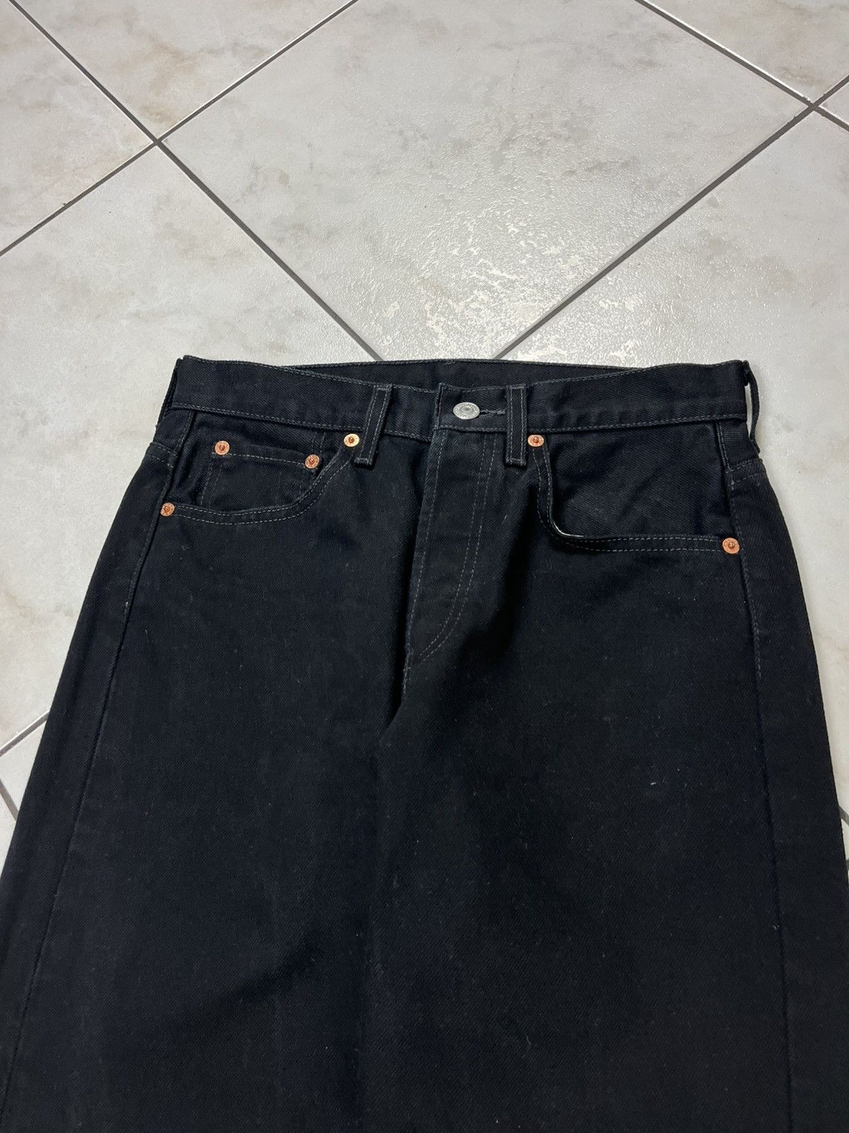 Levi's × Levi's Vintage Clothing × Vintage Vintage 90s Levi’s full black denim jeans pants Size US 30 / EU 46 - 3 Thumbnail