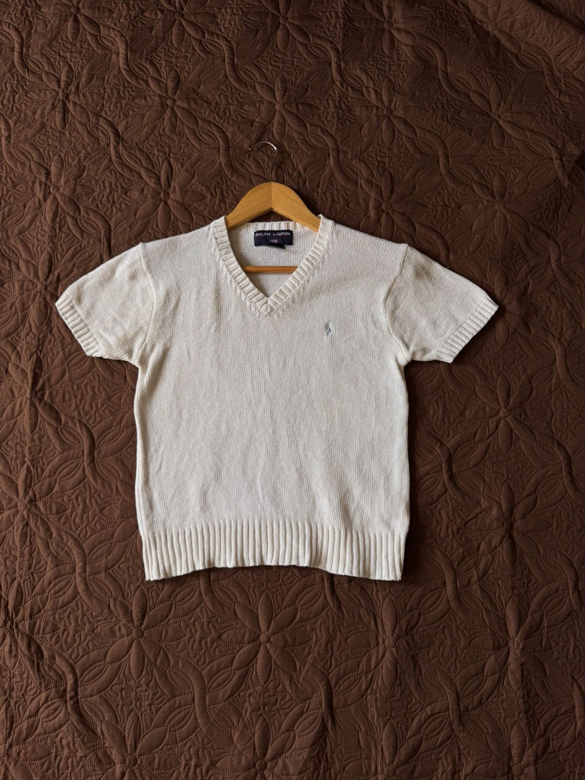 Polo Ralph Lauren RALPH LAUREN POLO SPORT V NECK KNIT TOP SHORT SLEVE Size S / US 4 / IT 40 - 1 Thumbnail