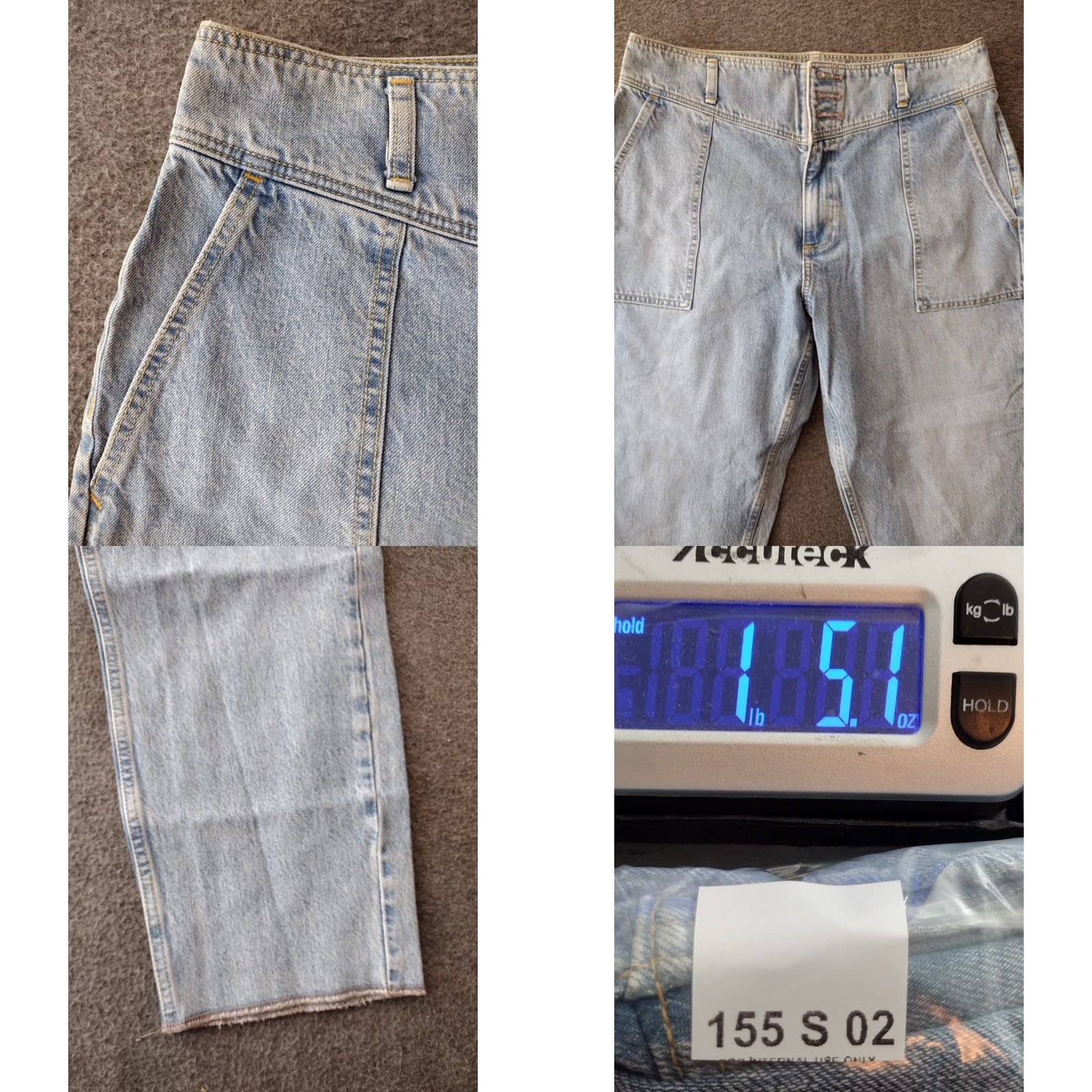 Vintage Jeans Women’s Size 33 Light Wash Cropped Tapered 3 Button Patch Pocket Denim Spring Summer Fall Winter USA Theme Size 24" / US 00 / IT 34 - 8 Thumbnail