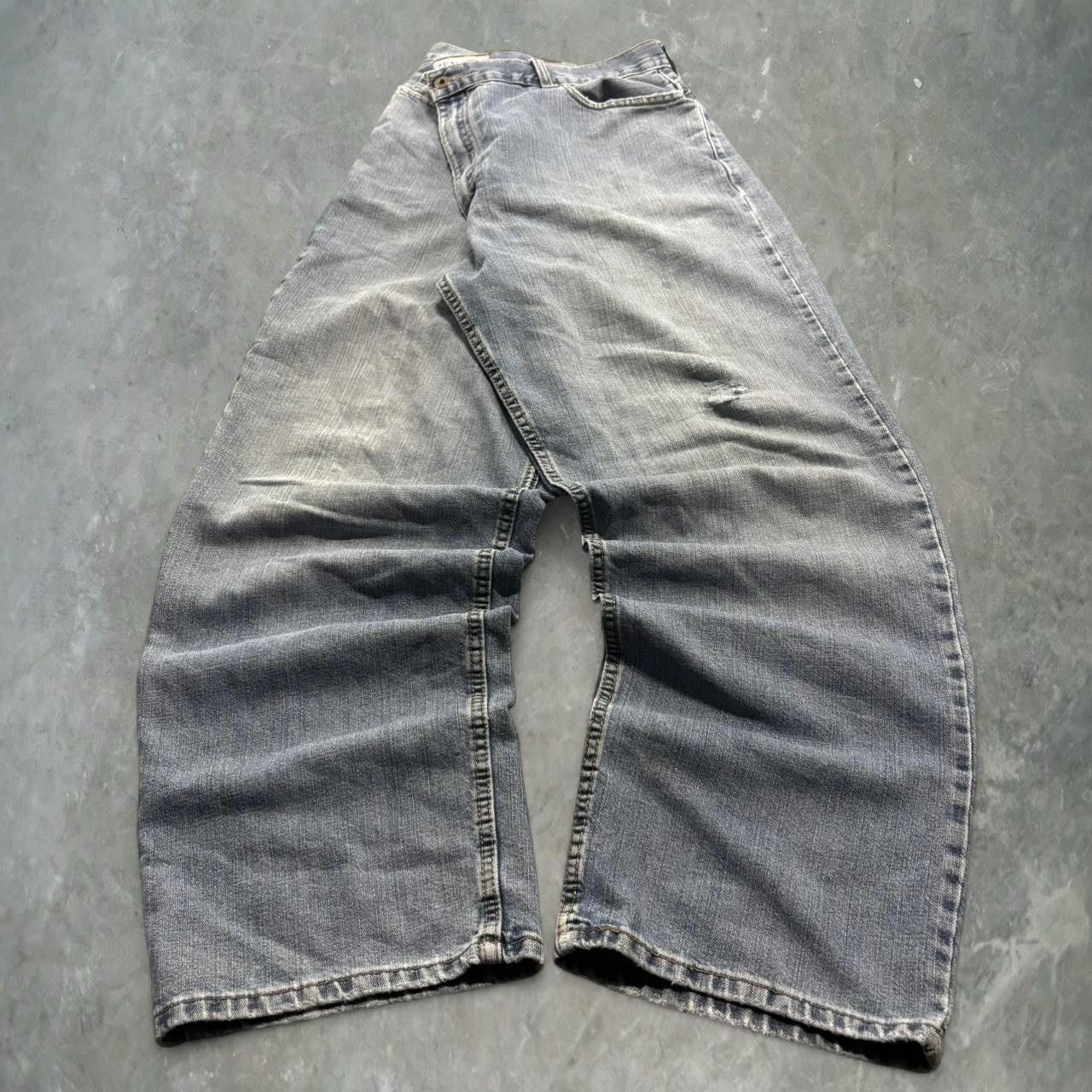 Vintage Crazy Vintage Y2K/2000s Super Baggy Skater Grunge Medium Blue Wash Denim Jeans! Size US 40 / EU 56 - 3 Thumbnail