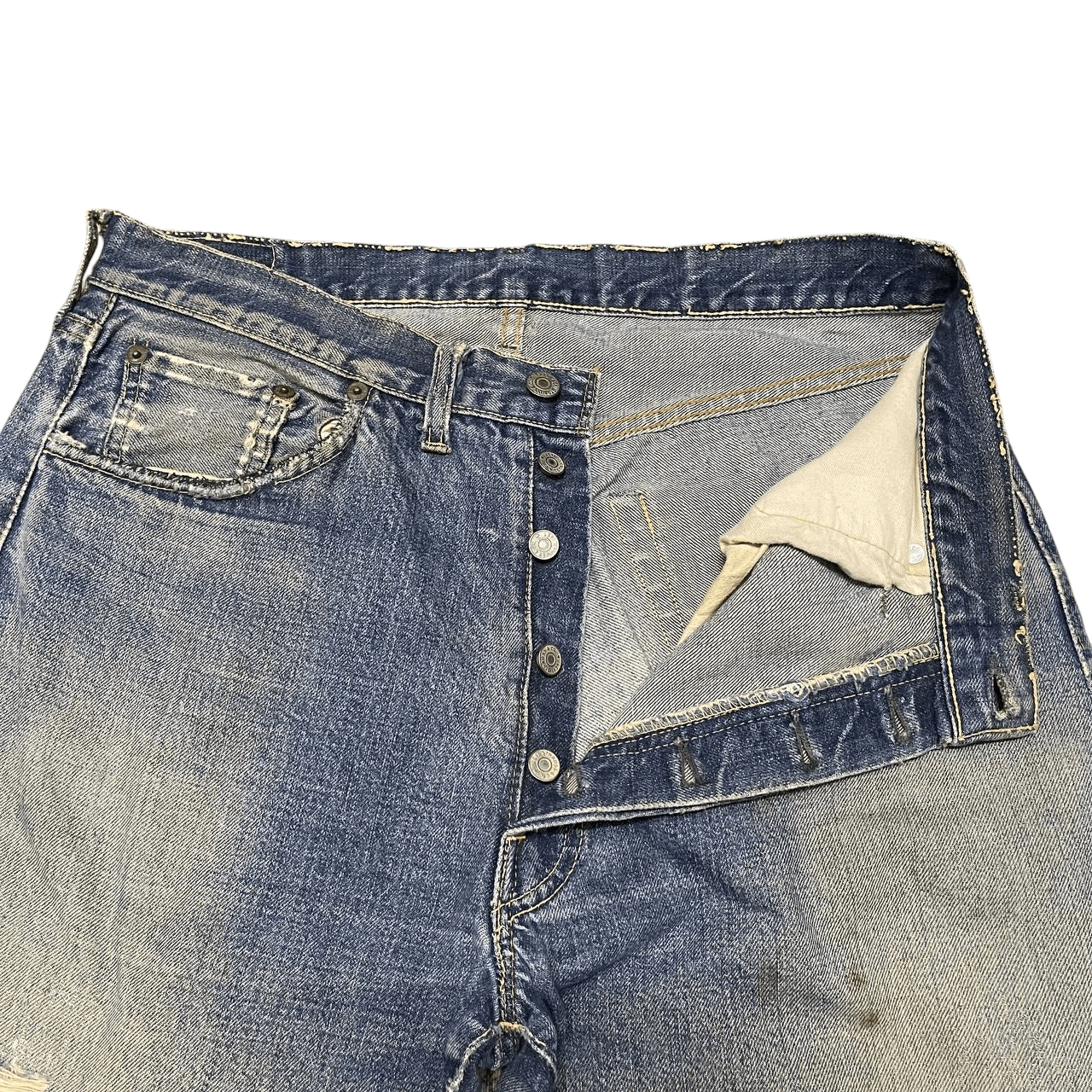 Levi's Vintage 60s Levis 501 Big E Denim Button No 2 Size US 32 / EU 48 - 10 Thumbnail