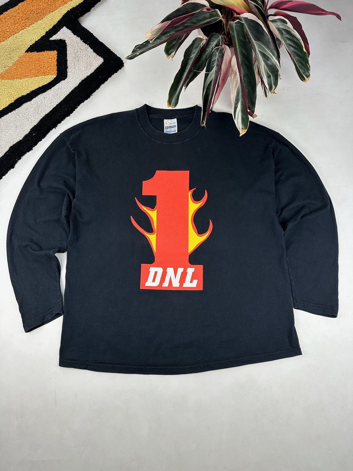 Vintage Vintage 90s DNL flame TSHIRT TEE Y2K longsleeve screen stars Size US XL / EU 56 / 4 - 1 Thumbnail