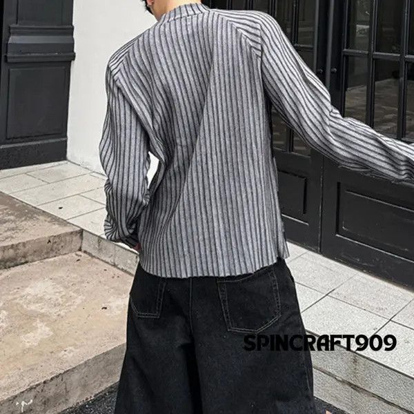 VIBE Graphic y2k Style Striped Knit Sweater Size US L / EU 52-54 / 3 - 5 Thumbnail