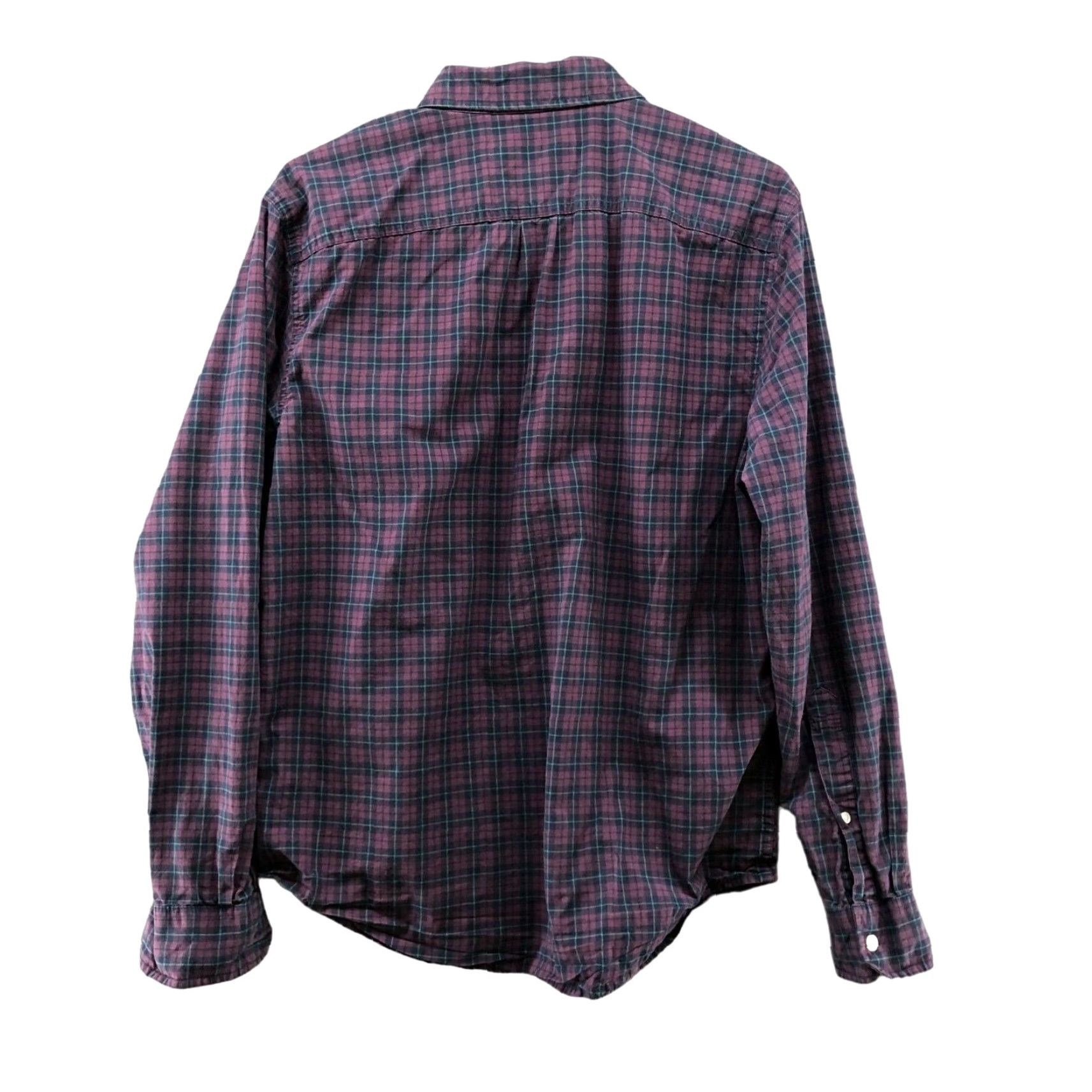 Abercrombie & Fitch Abercrombie & Fitch Men's Purple Plaid Cotton Long Sleeve Button-Down Shirt size L Casual Workwear Size US L / EU 52-54 / 3 - 2 Thumbnail