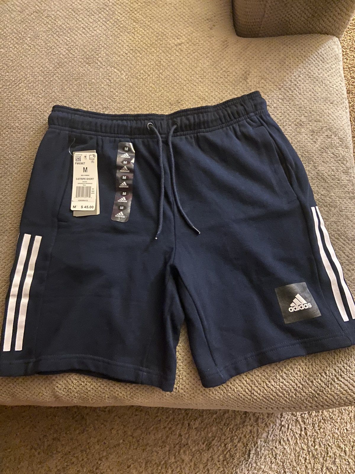 Adidas adidas 3 stripe navy shorts Size US 30 / EU 46 - 1 Thumbnail