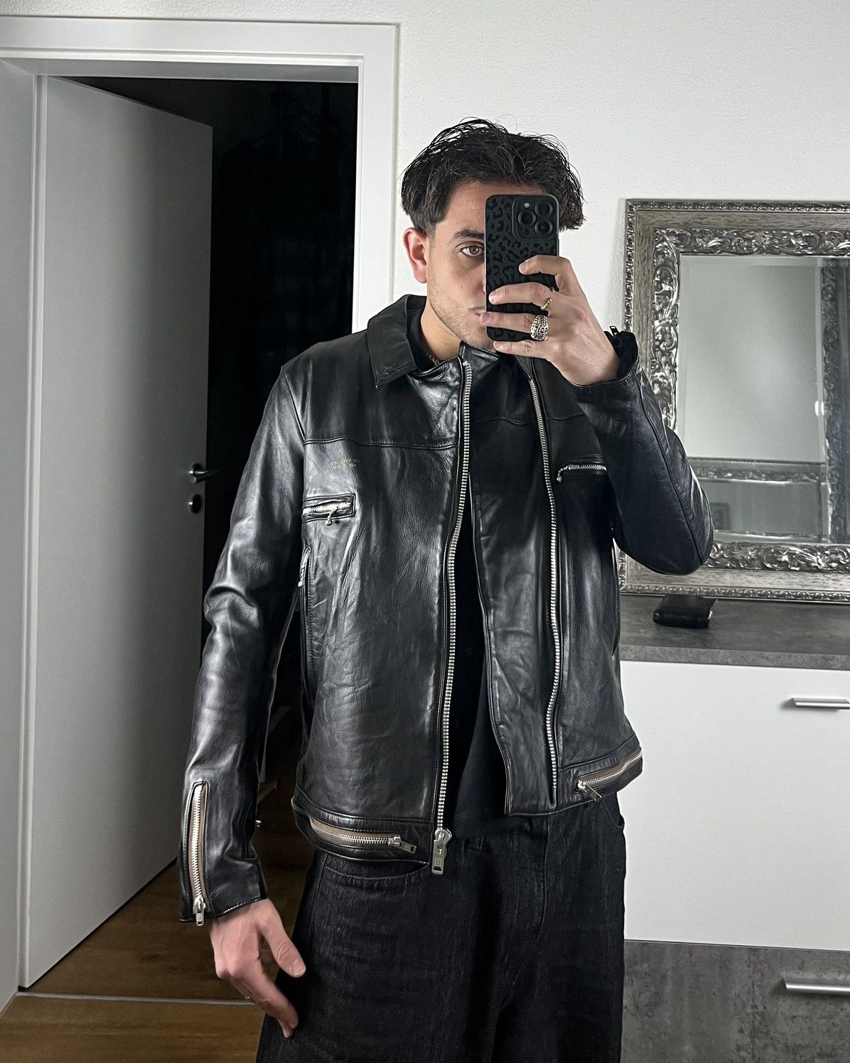 Undercover Undercover FW17 Stay Weird Black Leather Jacket Size US S / EU 44-46 / 1 - 10 Thumbnail