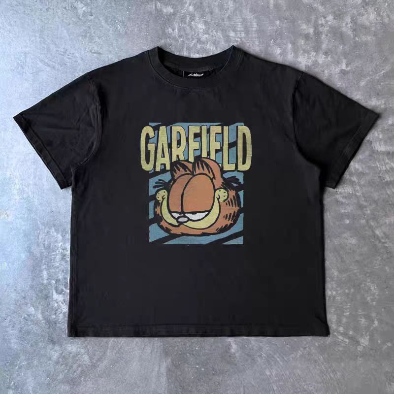 Japanese Brand × Vintage Black street washed vintage Garfield print t-shirt Size US M / EU 48-50 / 2 - 1 Thumbnail